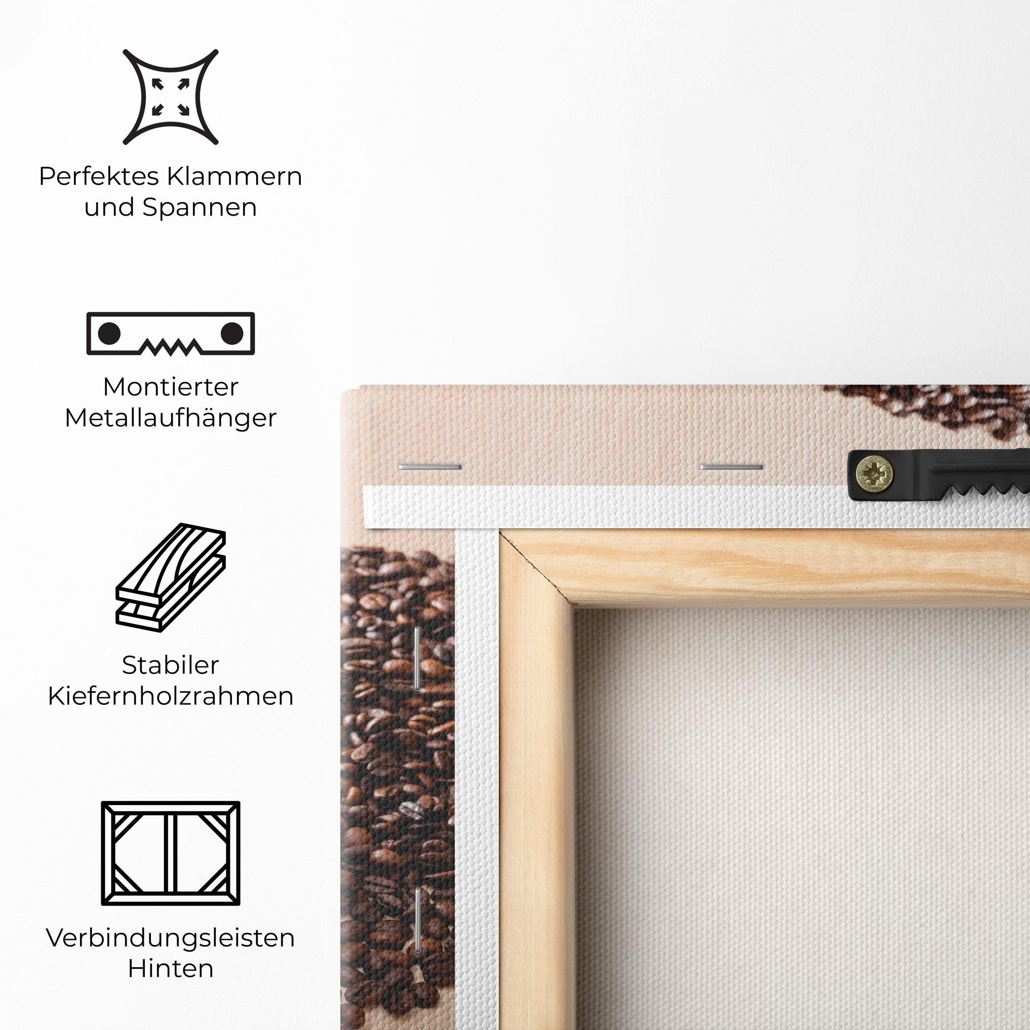 Leinwandbild Heart Coffee Beans mockup 5
