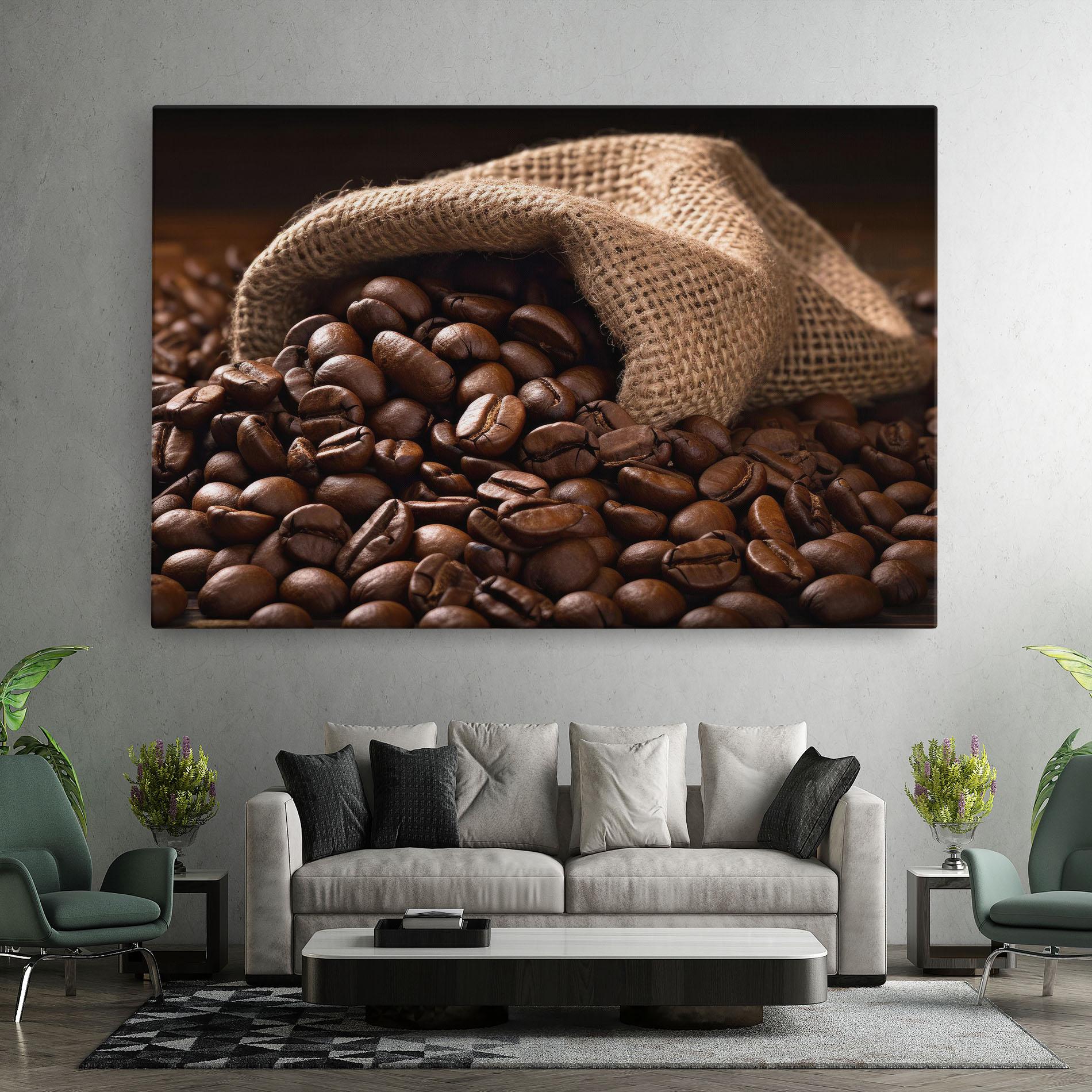 Leinwandbild Bag Of Coffee Beans mockup 7