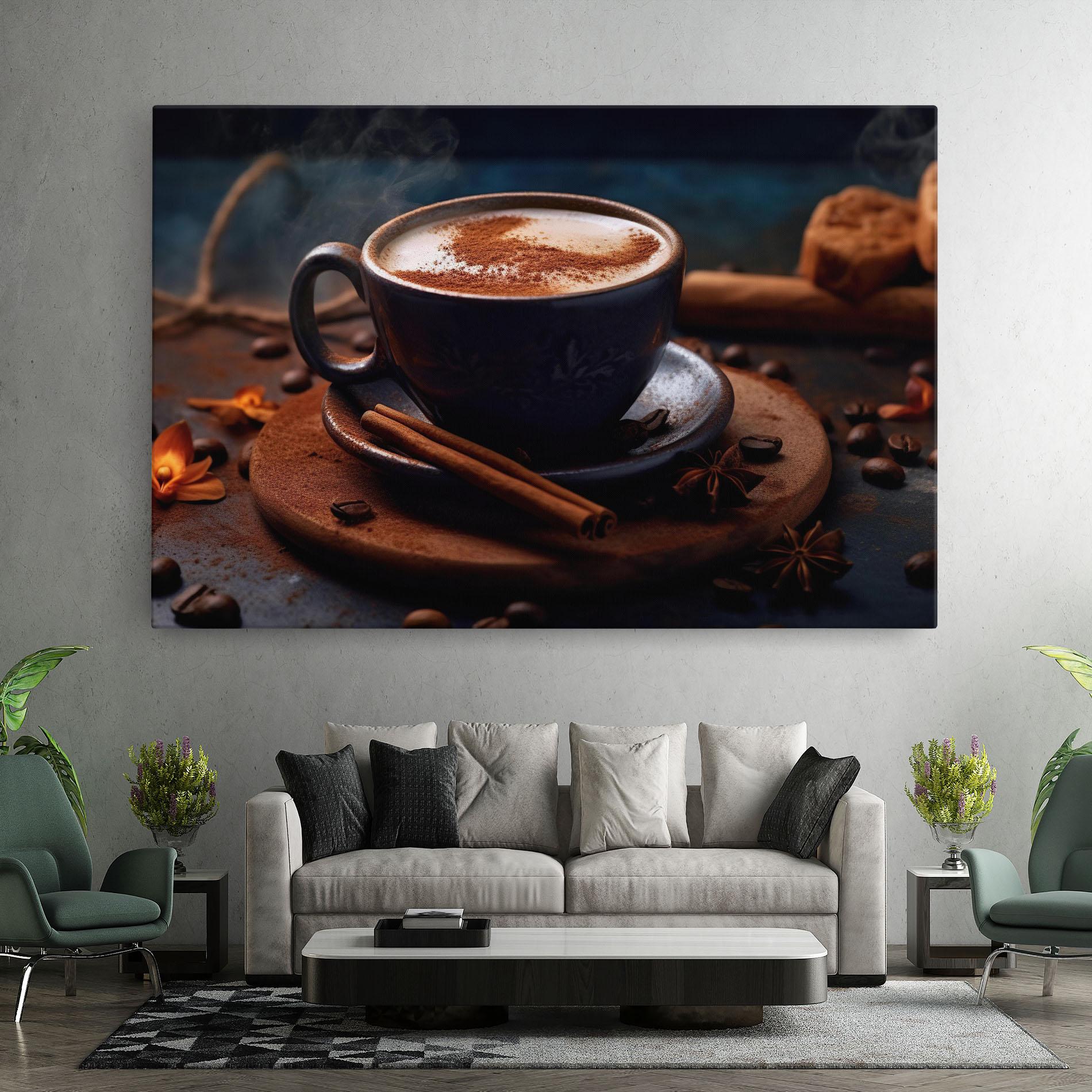 Leinwandbild Cinnamon Coffee Cup mockup 7