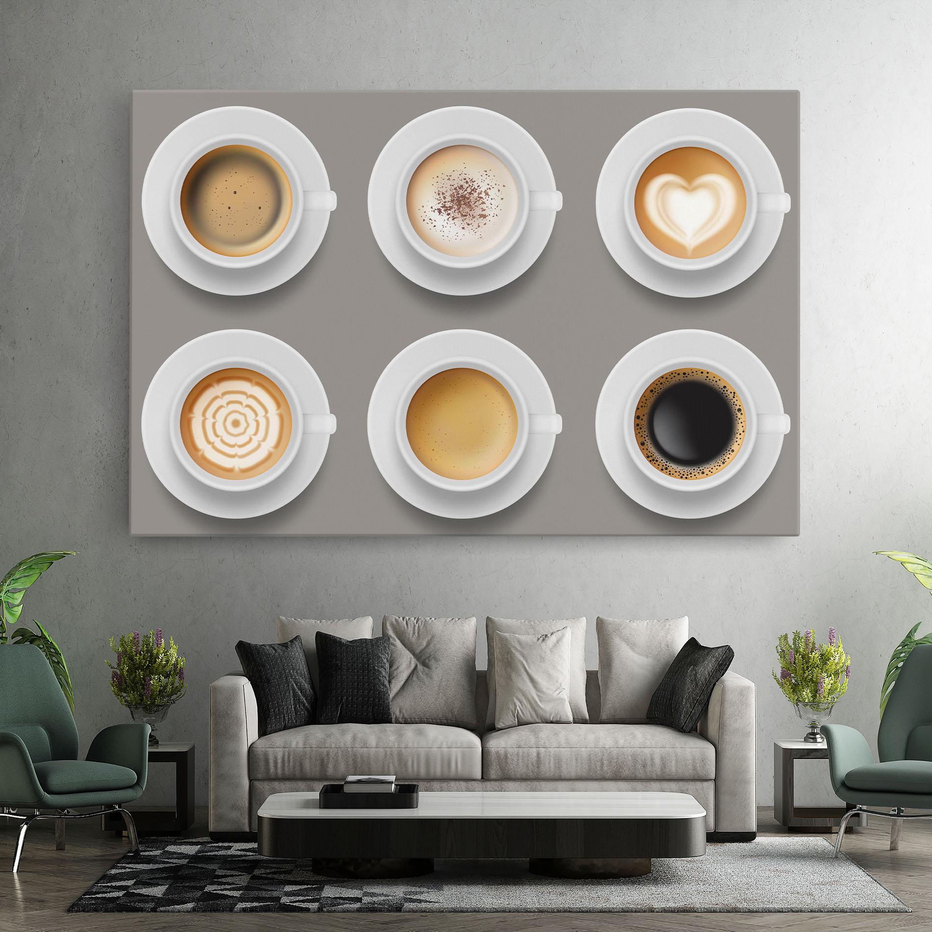 Leinwandbild Coffee Cups Mix mockup 7