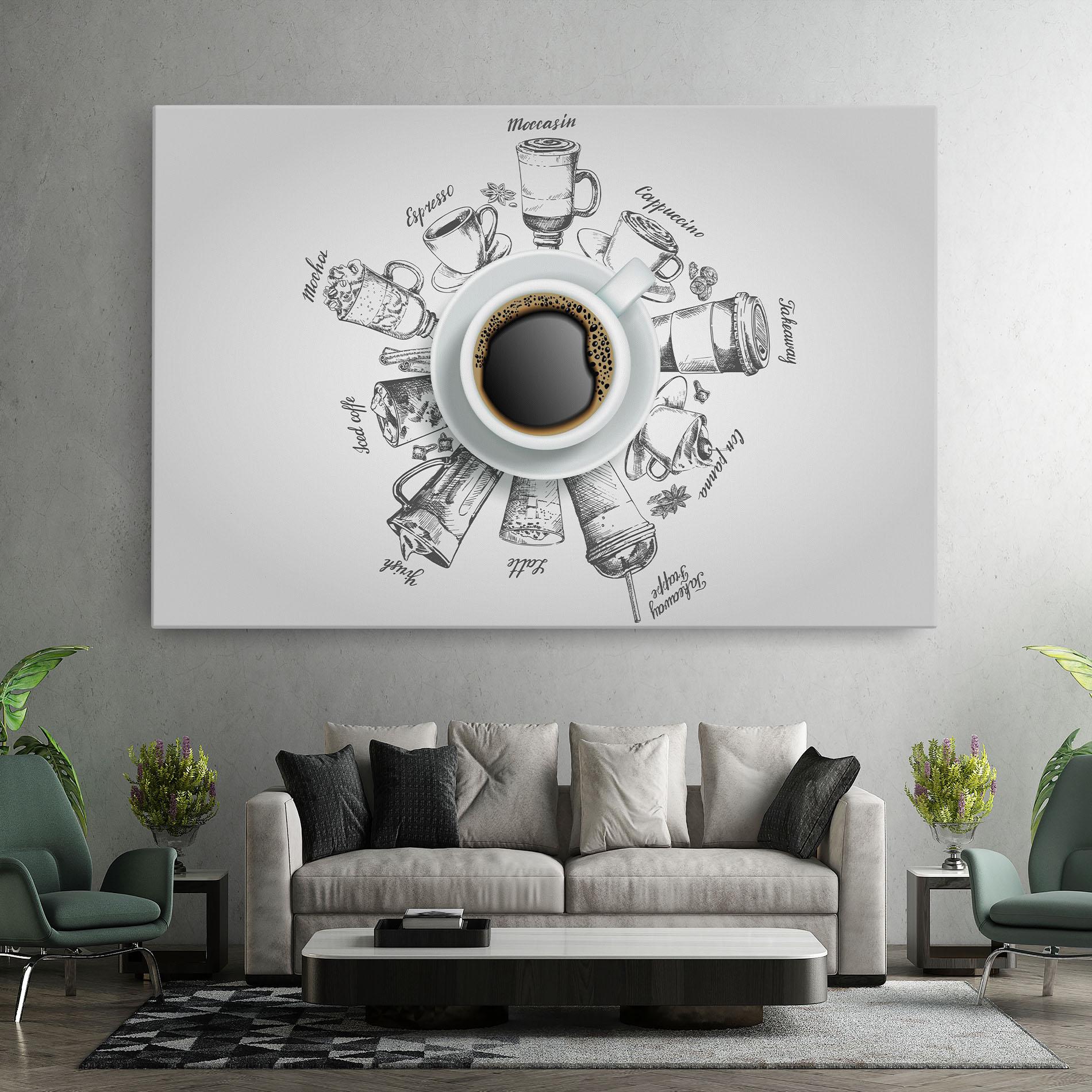 Leinwandbild Coffee List mockup 7