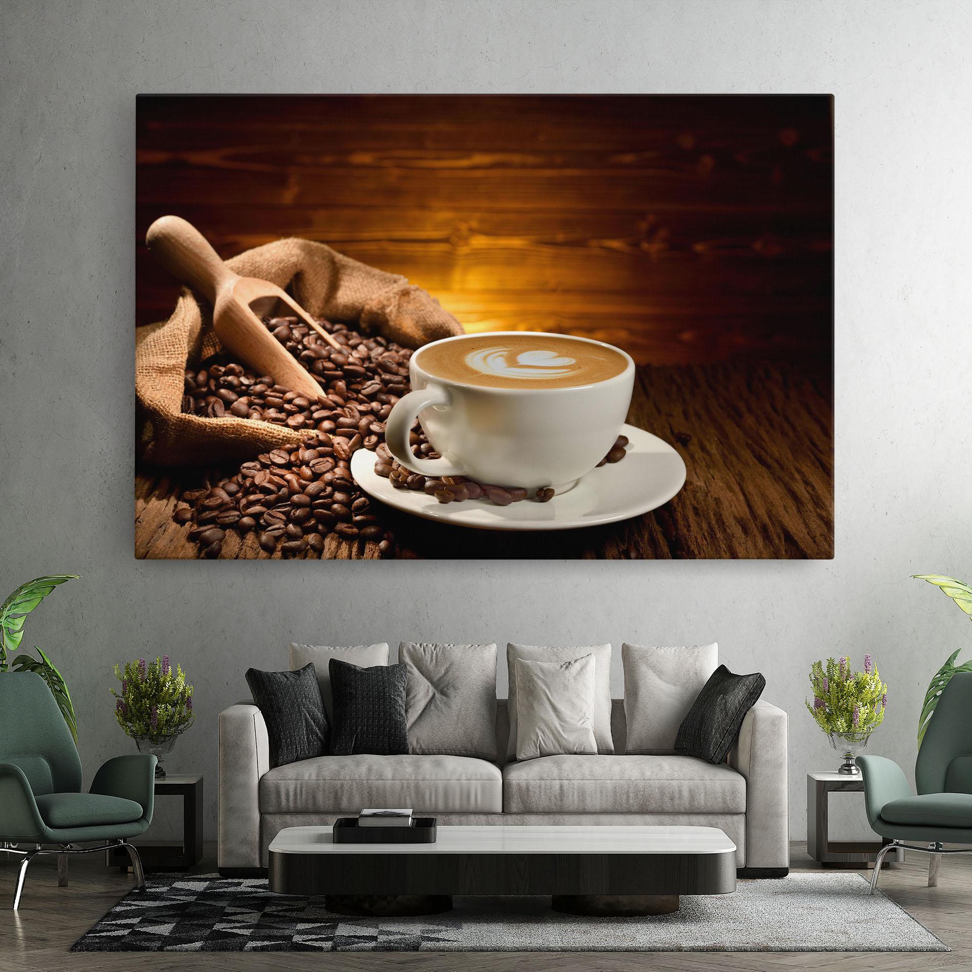 Leinwandbild Latte Coffee mockup 7