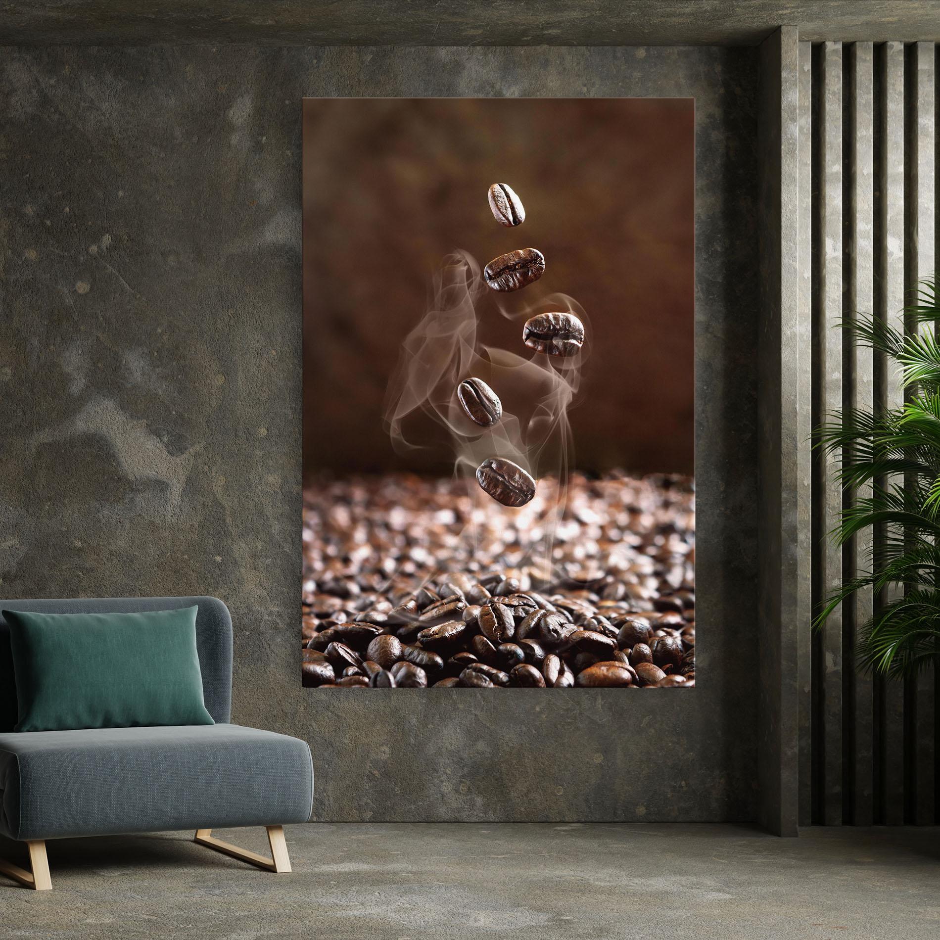 Leinwandbild Close Up Falling Beans mockup 7