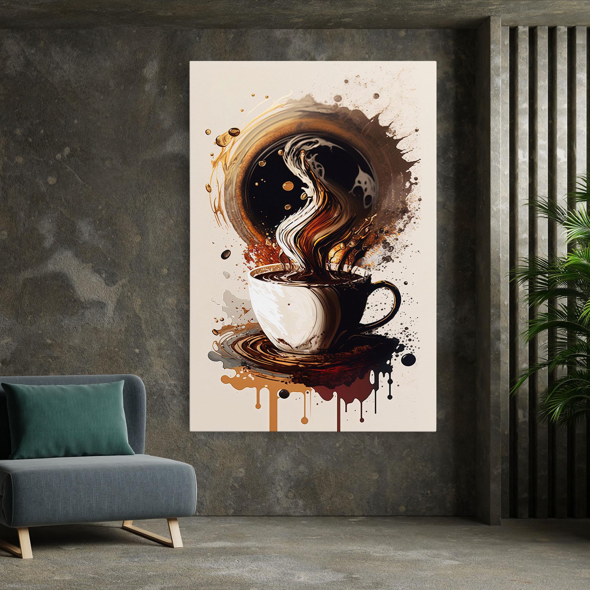 Leinwandbild Coffee Art mockup 7