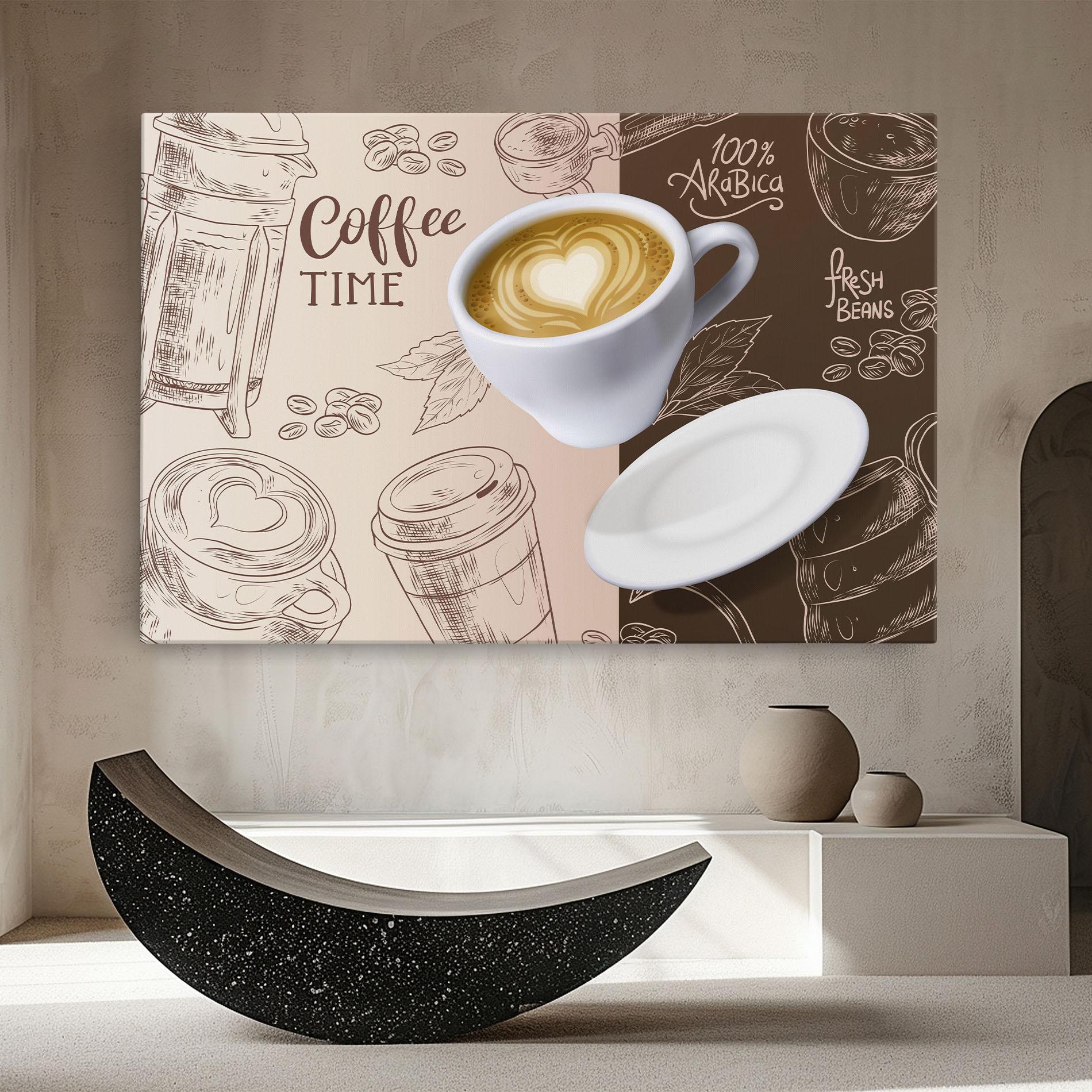 Leinwandbild Coffee Time mockup 8