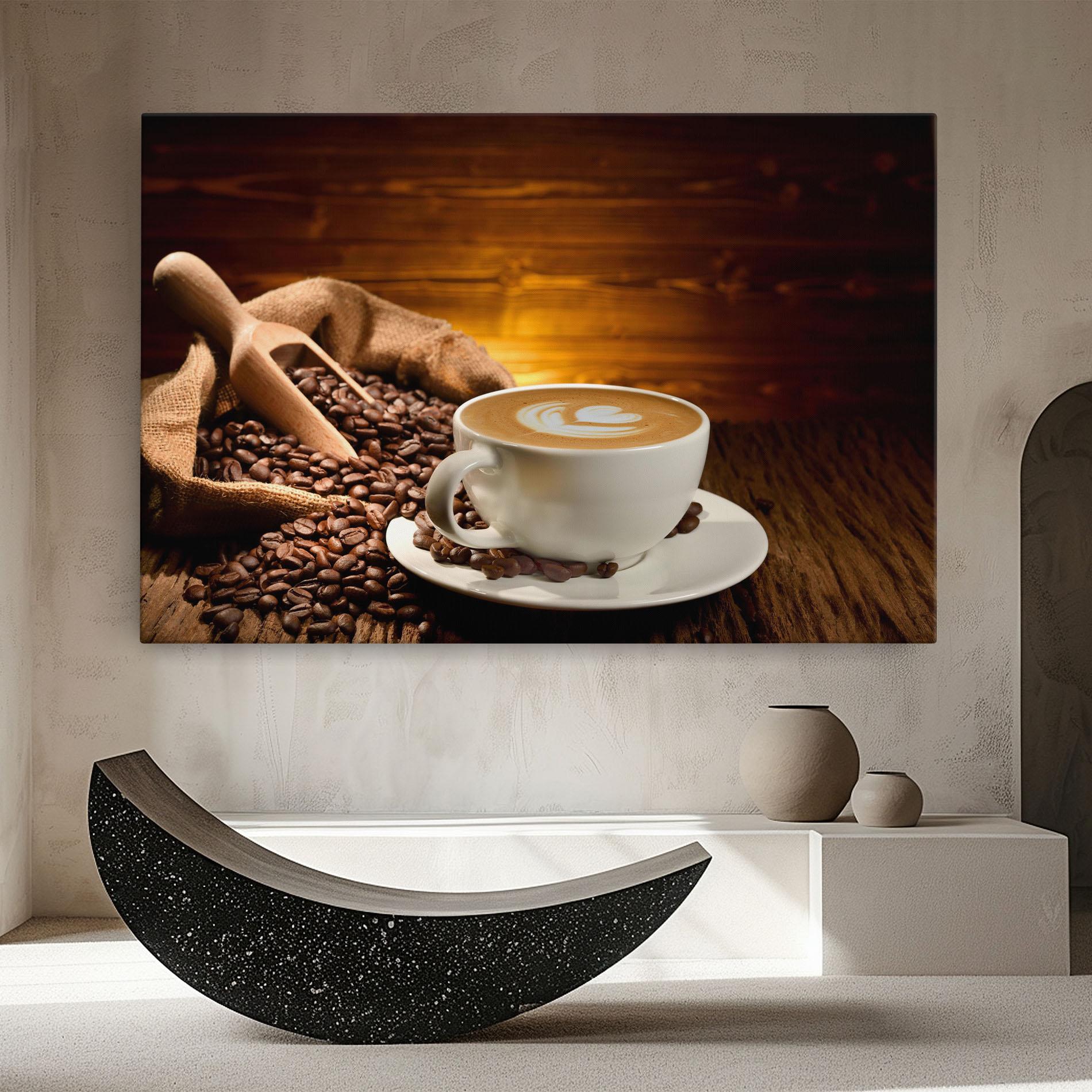 Leinwandbild Latte Coffee mockup 8