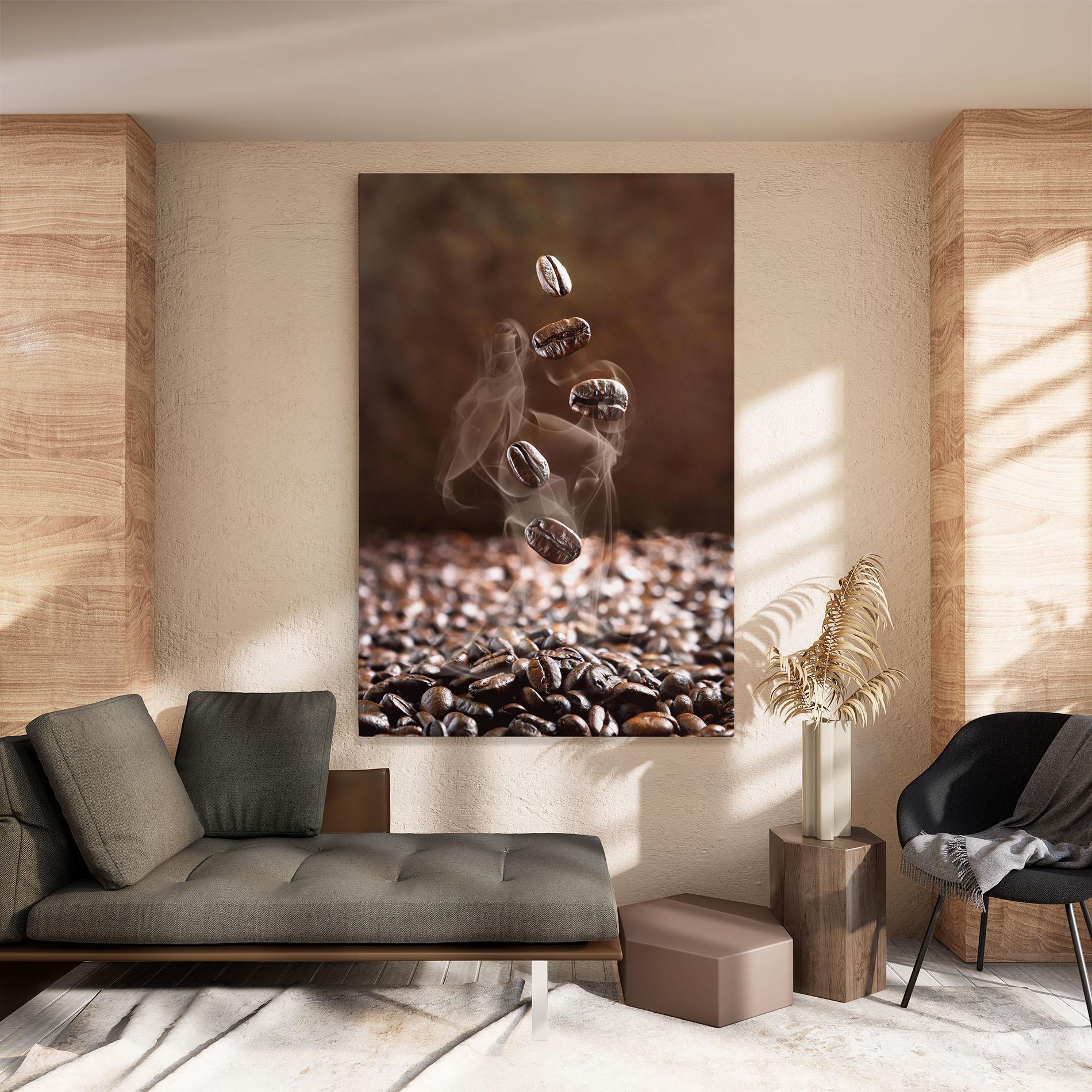 Leinwandbild Close Up Falling Beans mockup 8