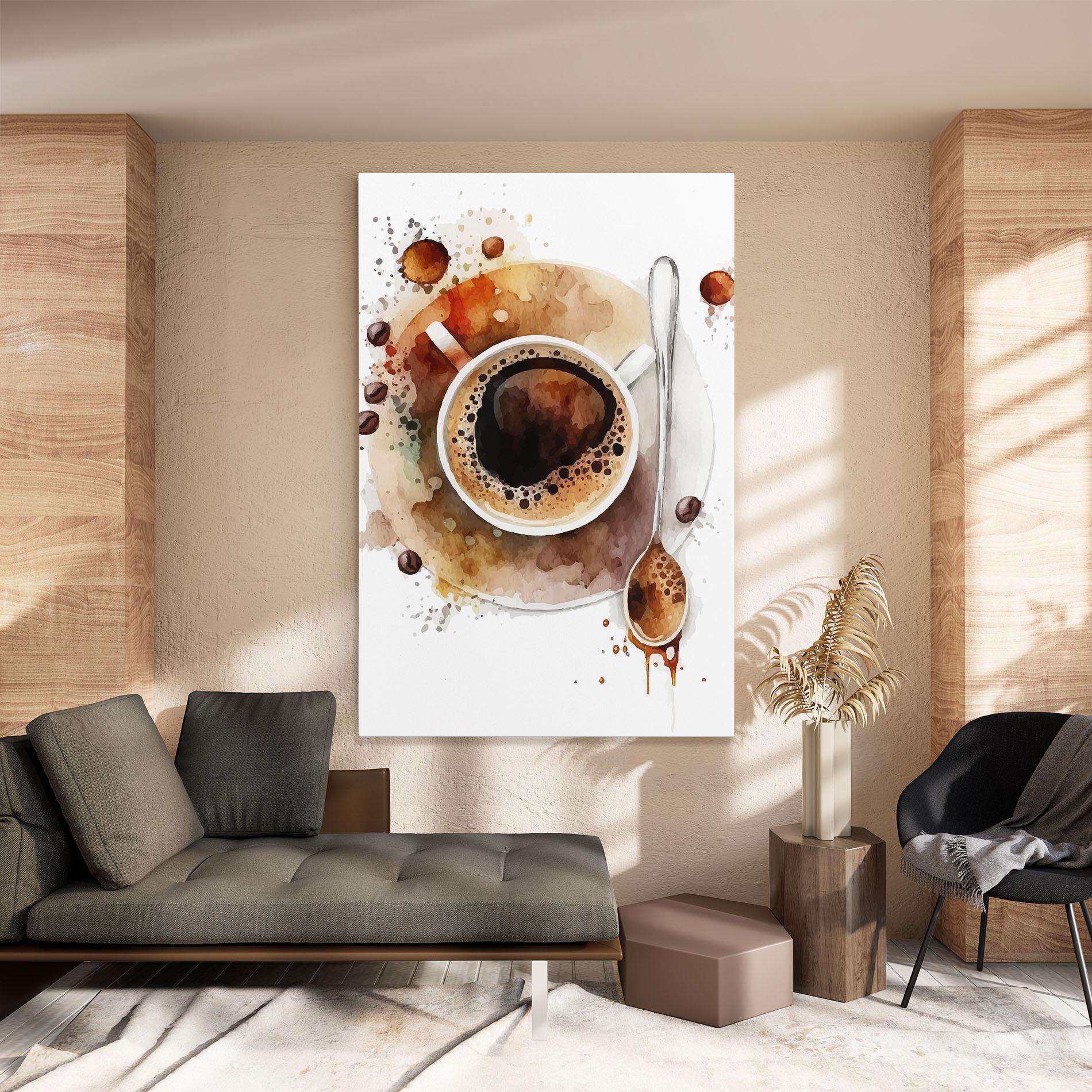 Leinwandbild Coffee Liquid mockup 8