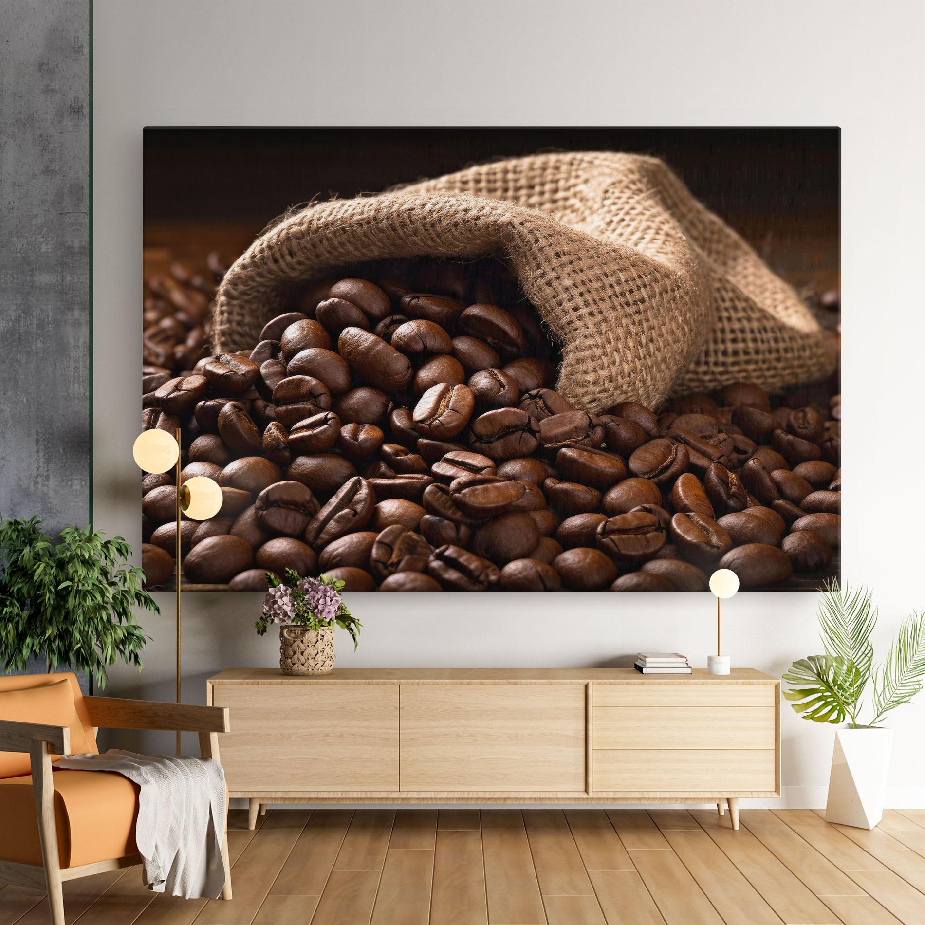 Leinwandbild Bag Of Coffee Beans mockup 9