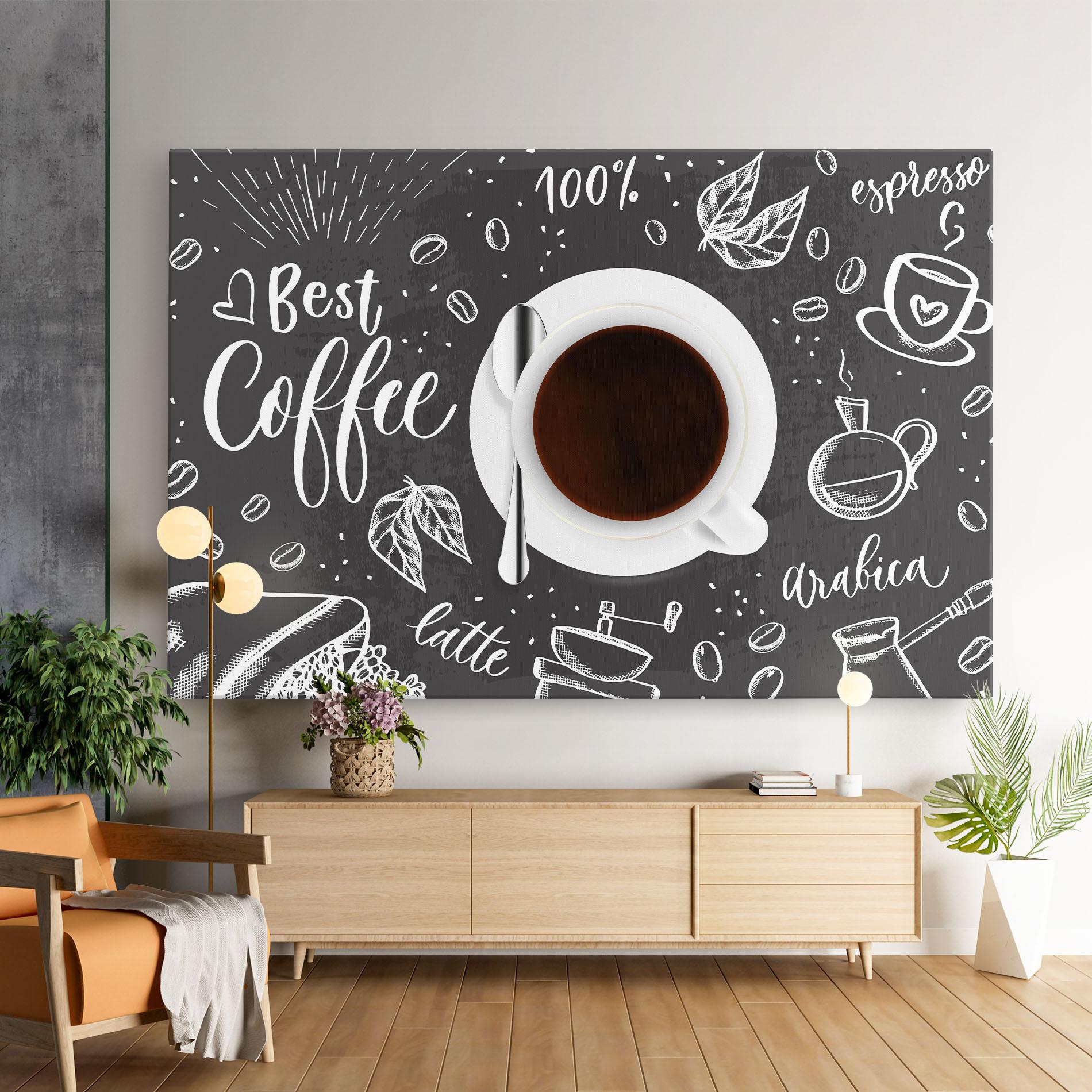 Leinwandbild Best Coffee mockup 9