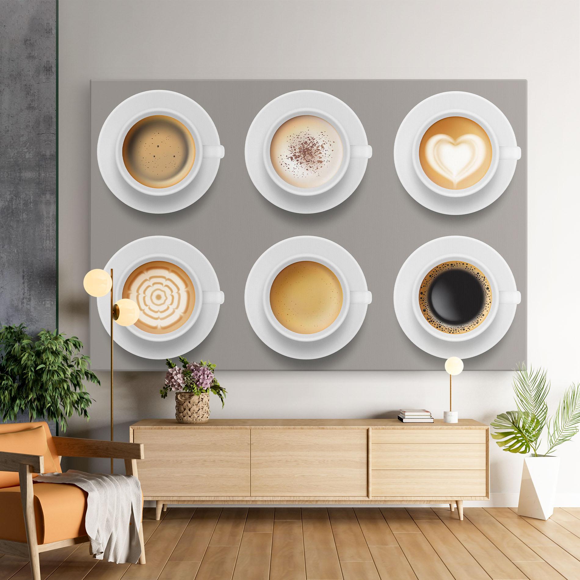 Leinwandbild Coffee Cups Mix mockup 9
