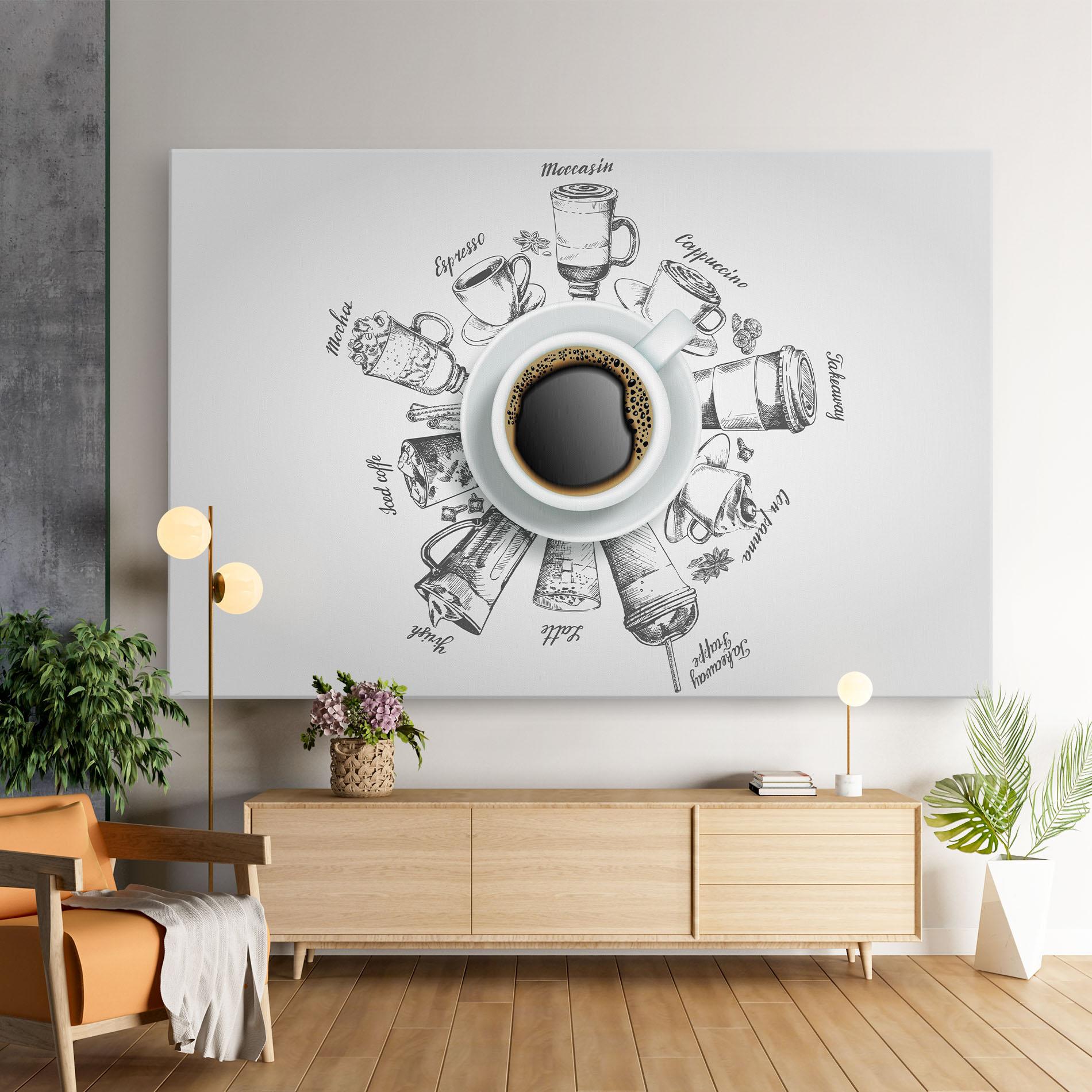 Leinwandbild Coffee List mockup 9