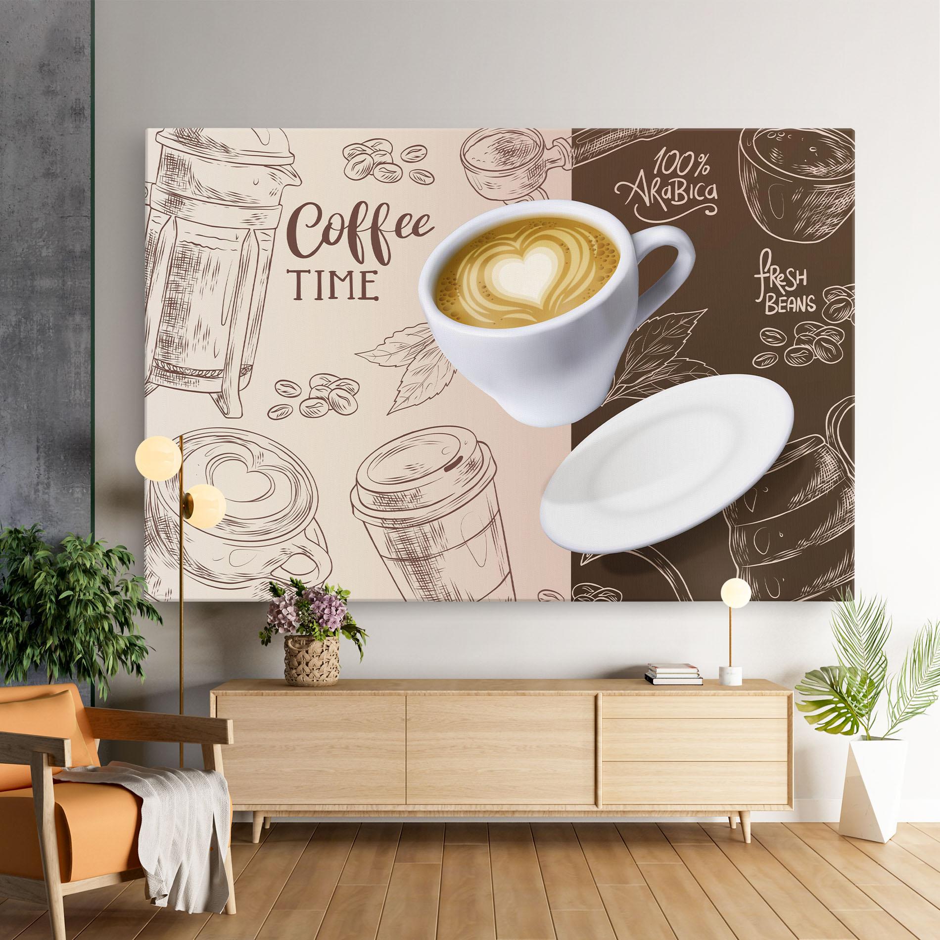 Leinwandbild Coffee Time mockup 9