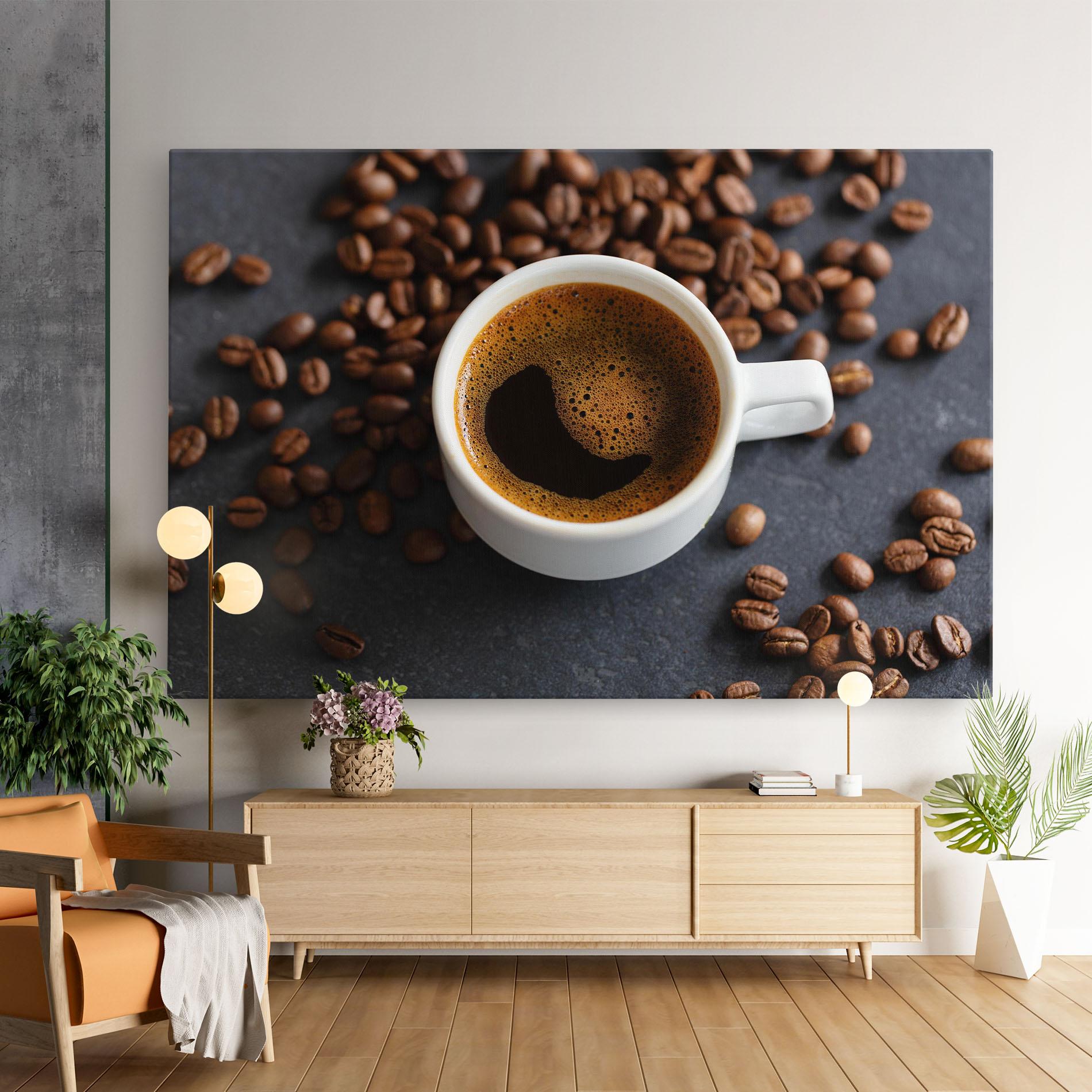 Leinwandbild Espresso Close Up mockup 9