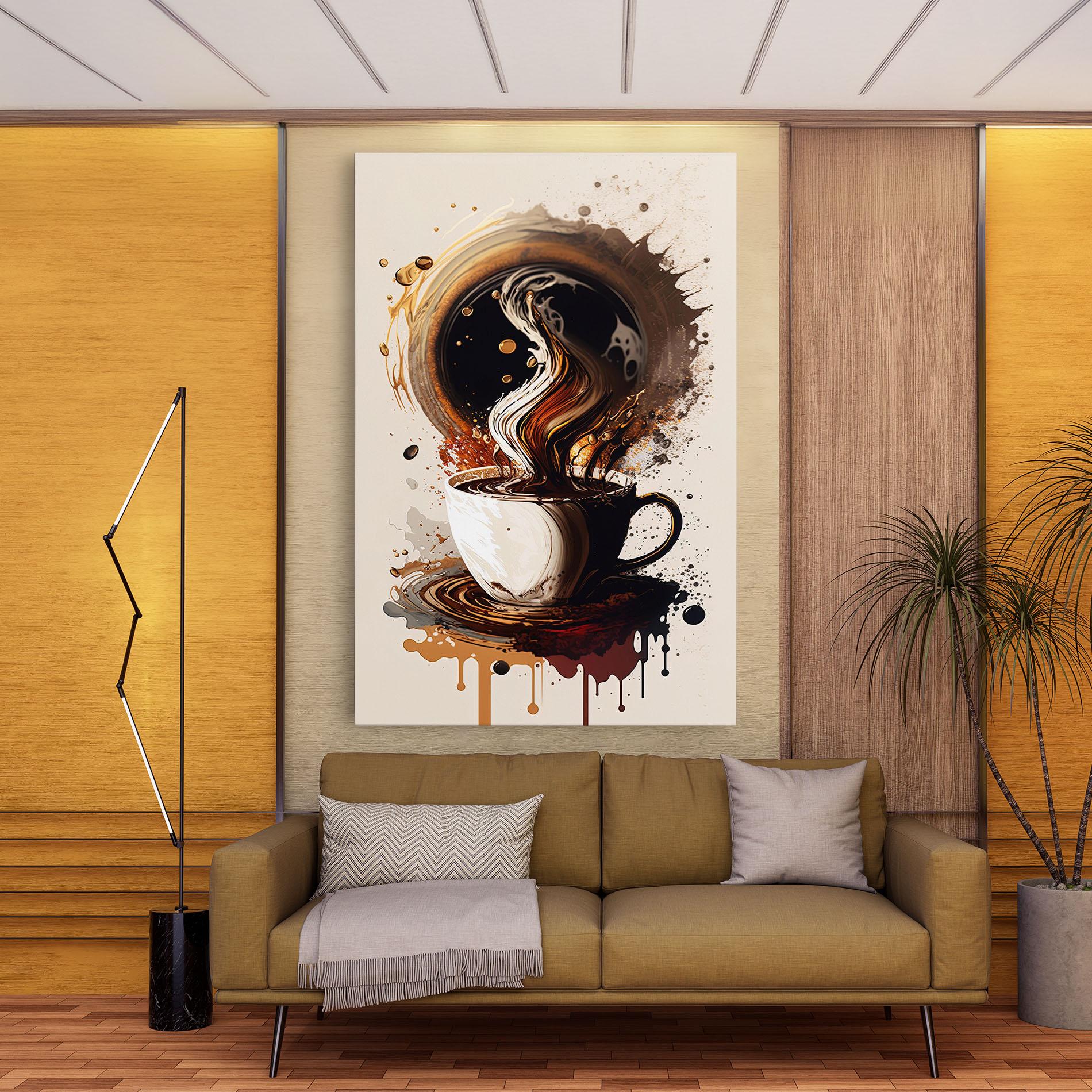 Leinwandbild Coffee Art mockup 9