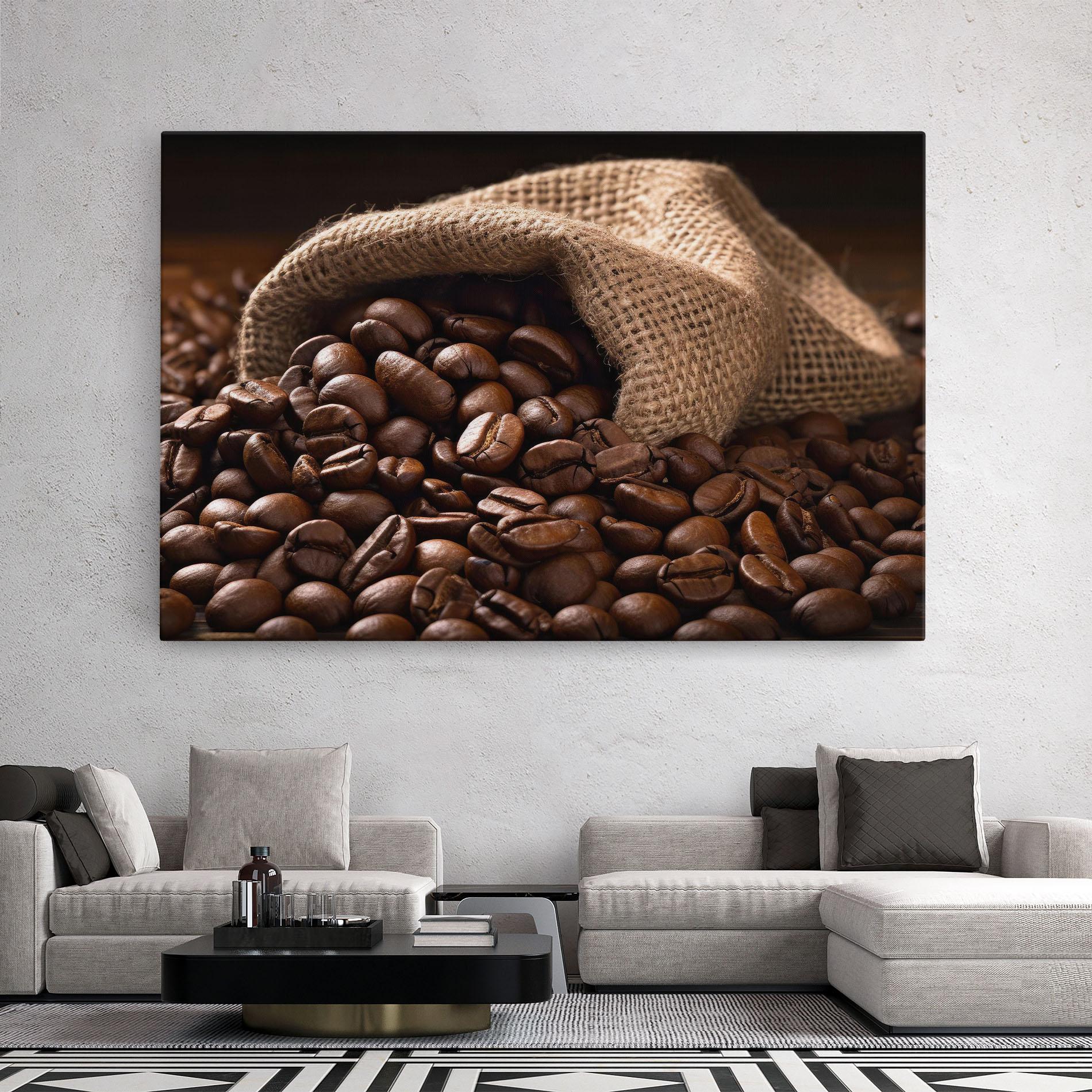 Leinwandbild Bag Of Coffee Beans mockup 2