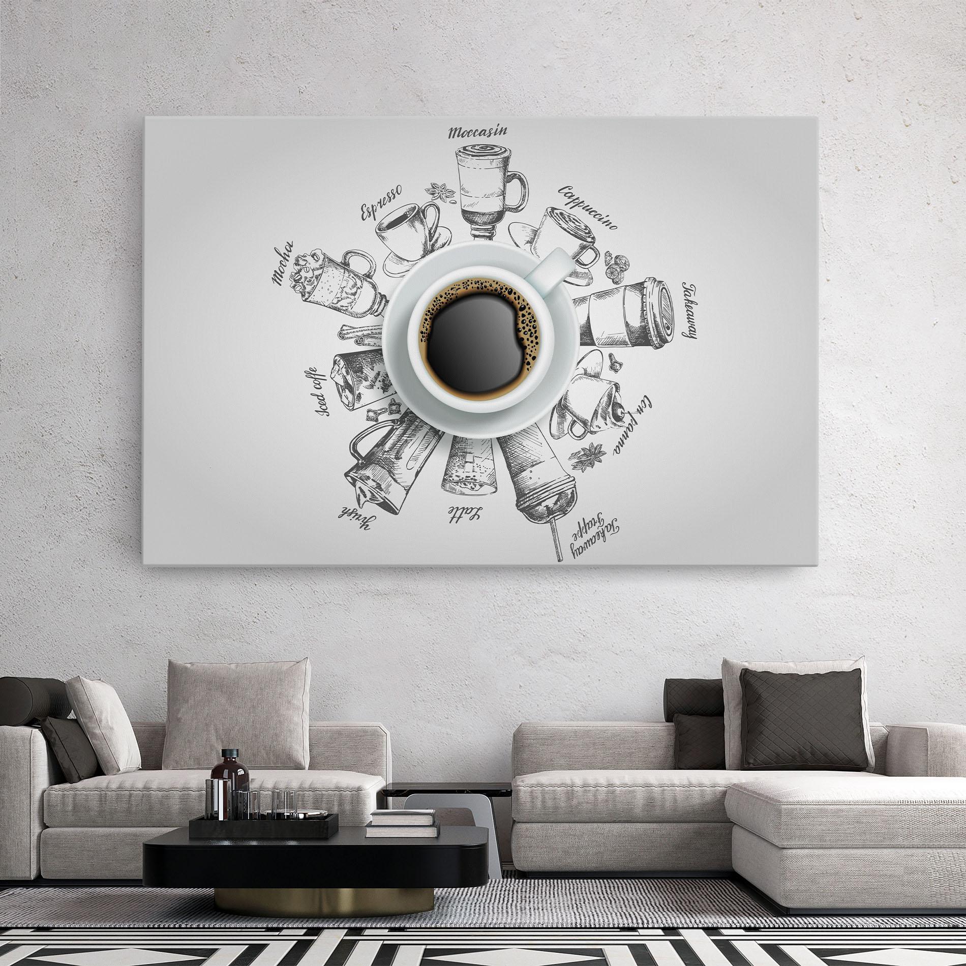 Leinwandbild Coffee List mockup 2