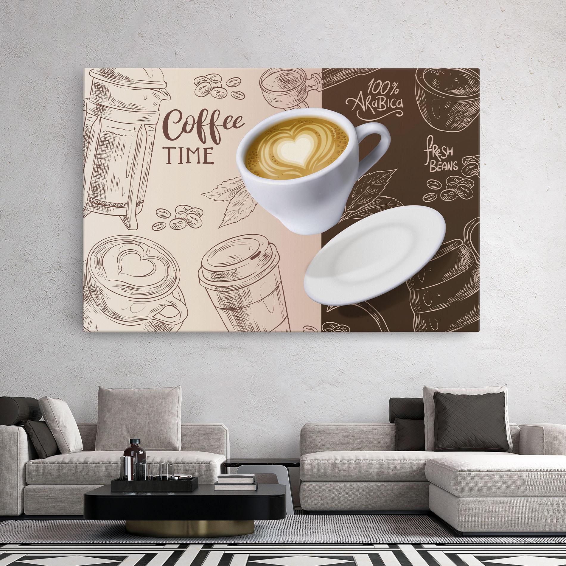 Leinwandbild Coffee Time mockup 2