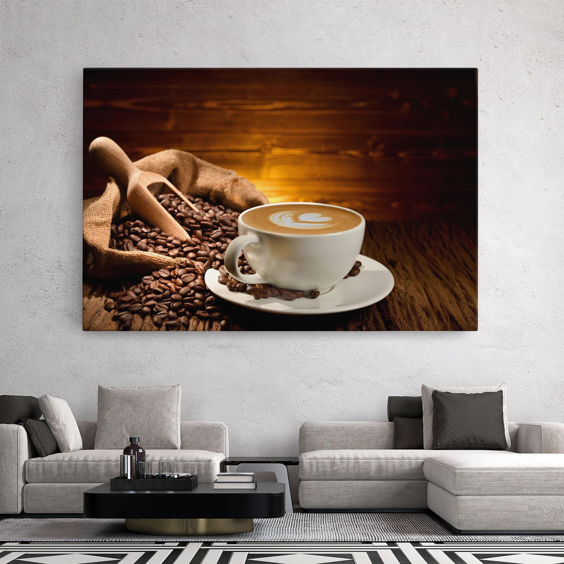 Leinwandbild Latte Coffee mockup 2