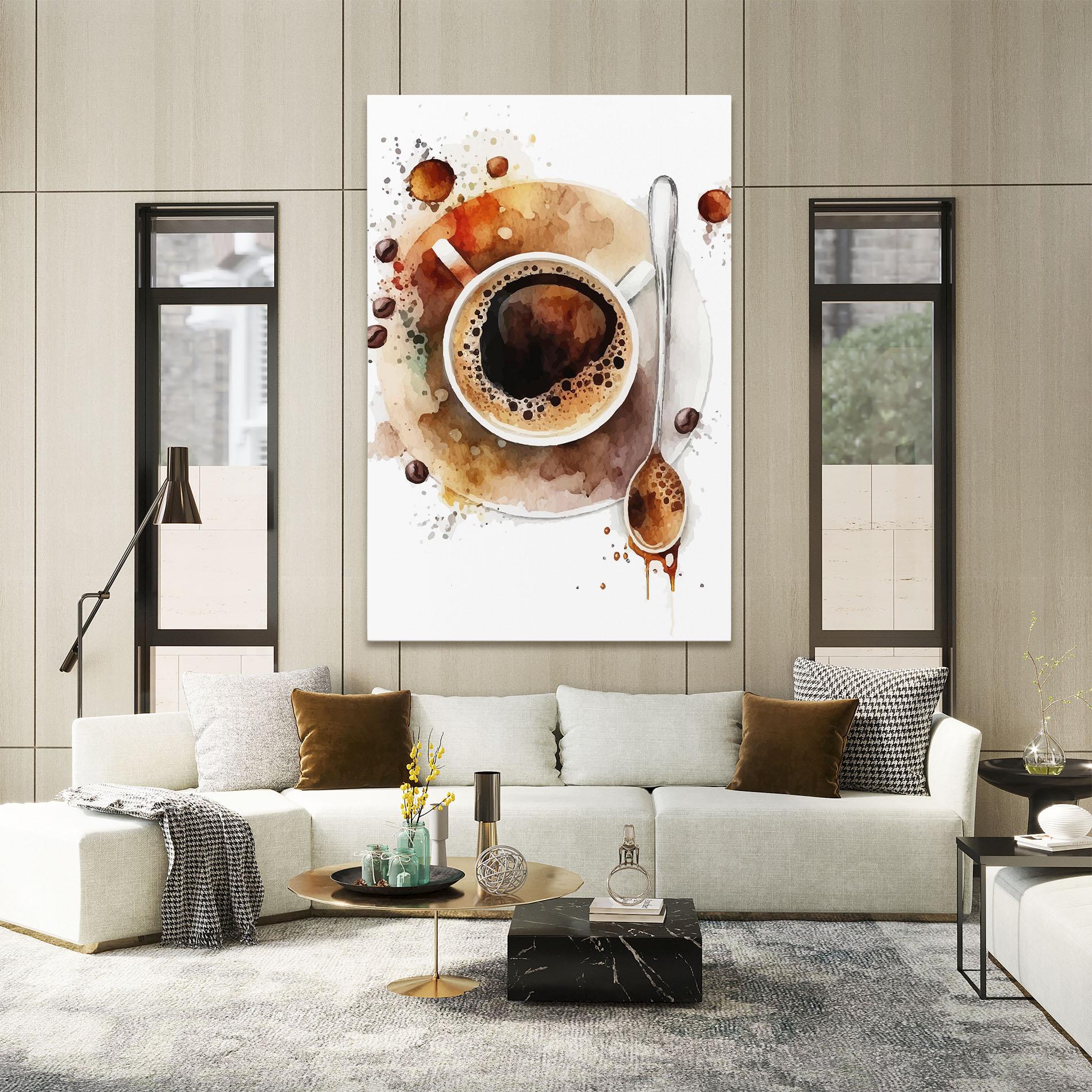 Leinwandbild Coffee Liquid mockup 2