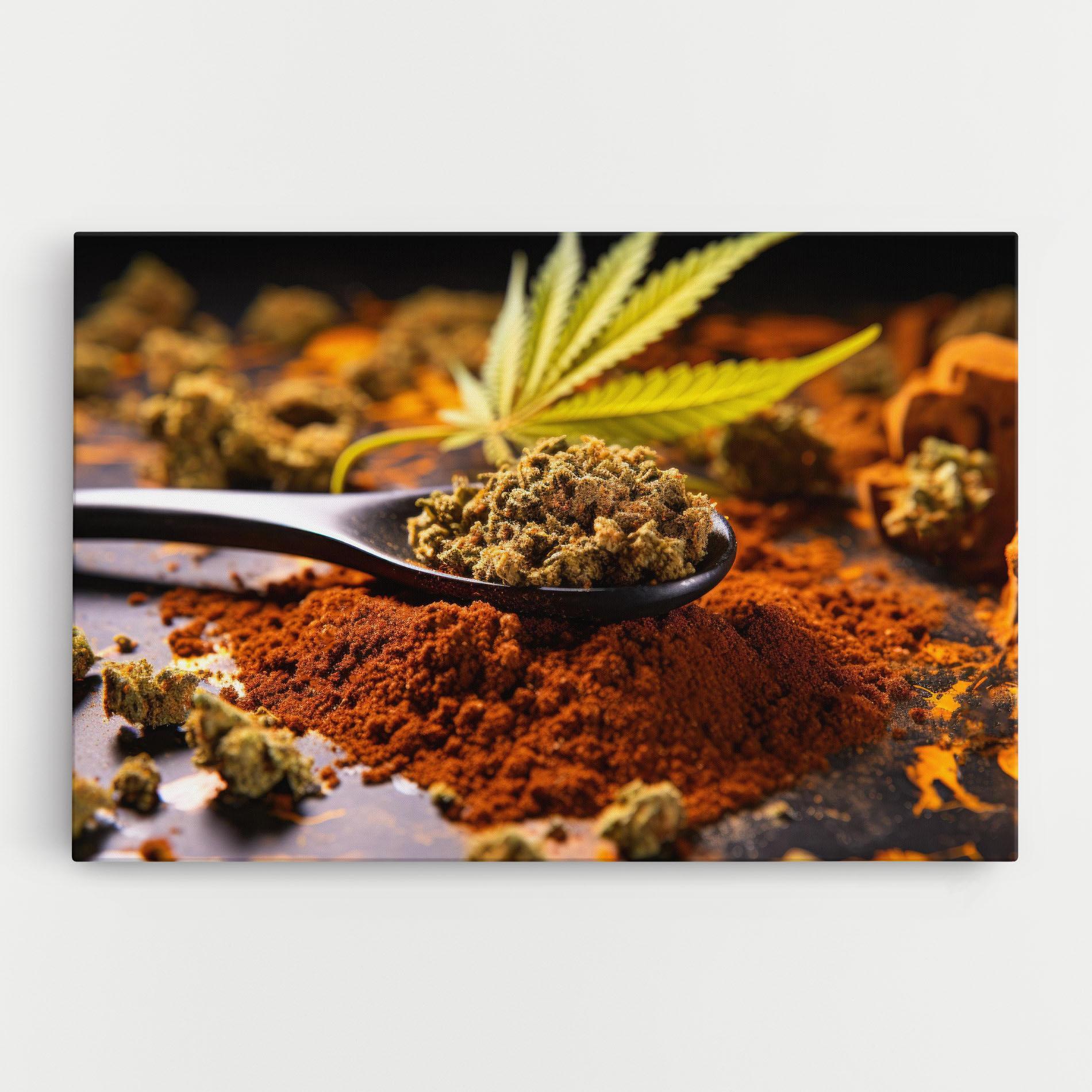 Leinwandbild Cannabis Seasoning mockup 0