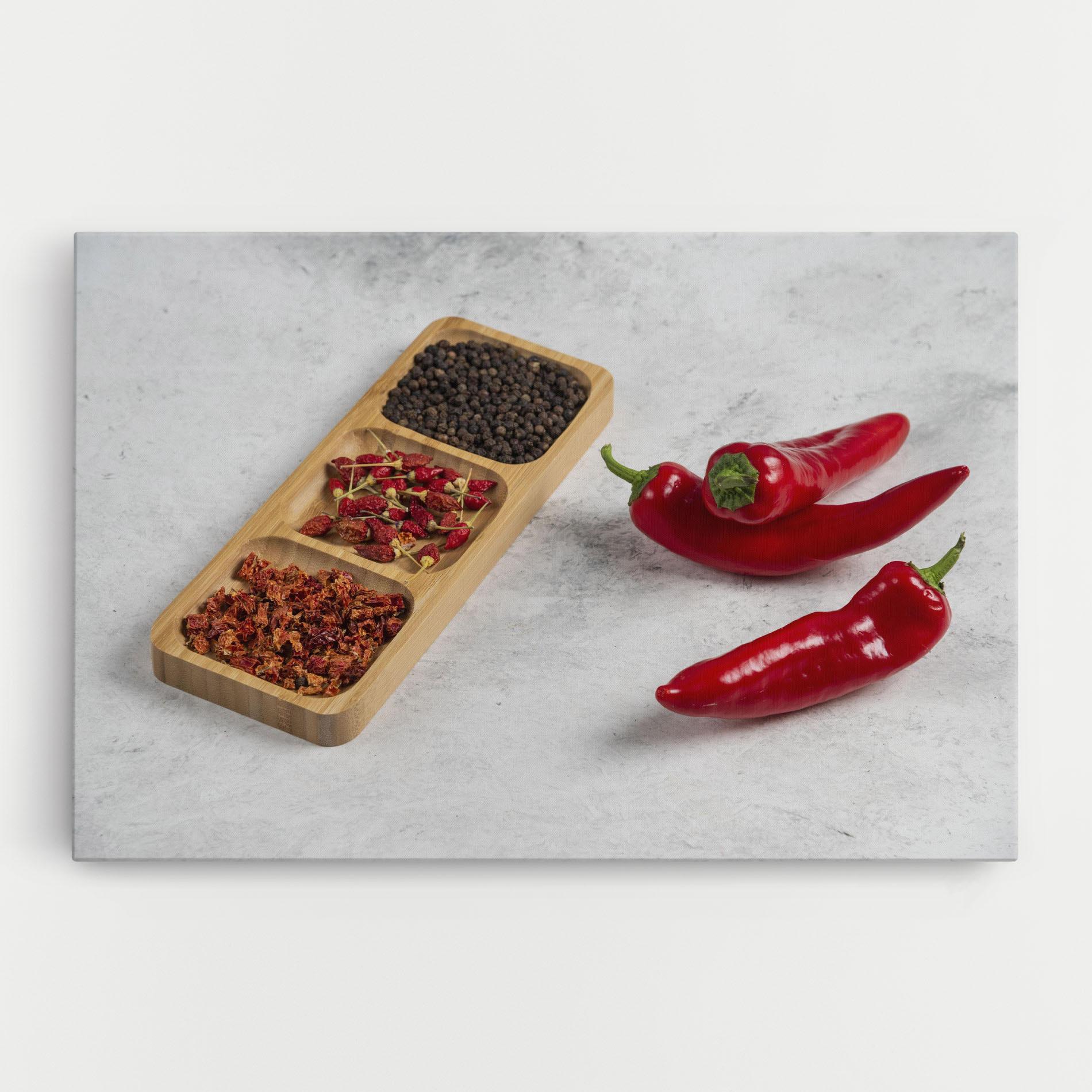 Leinwandbild Hot Chili Spices mockup 0