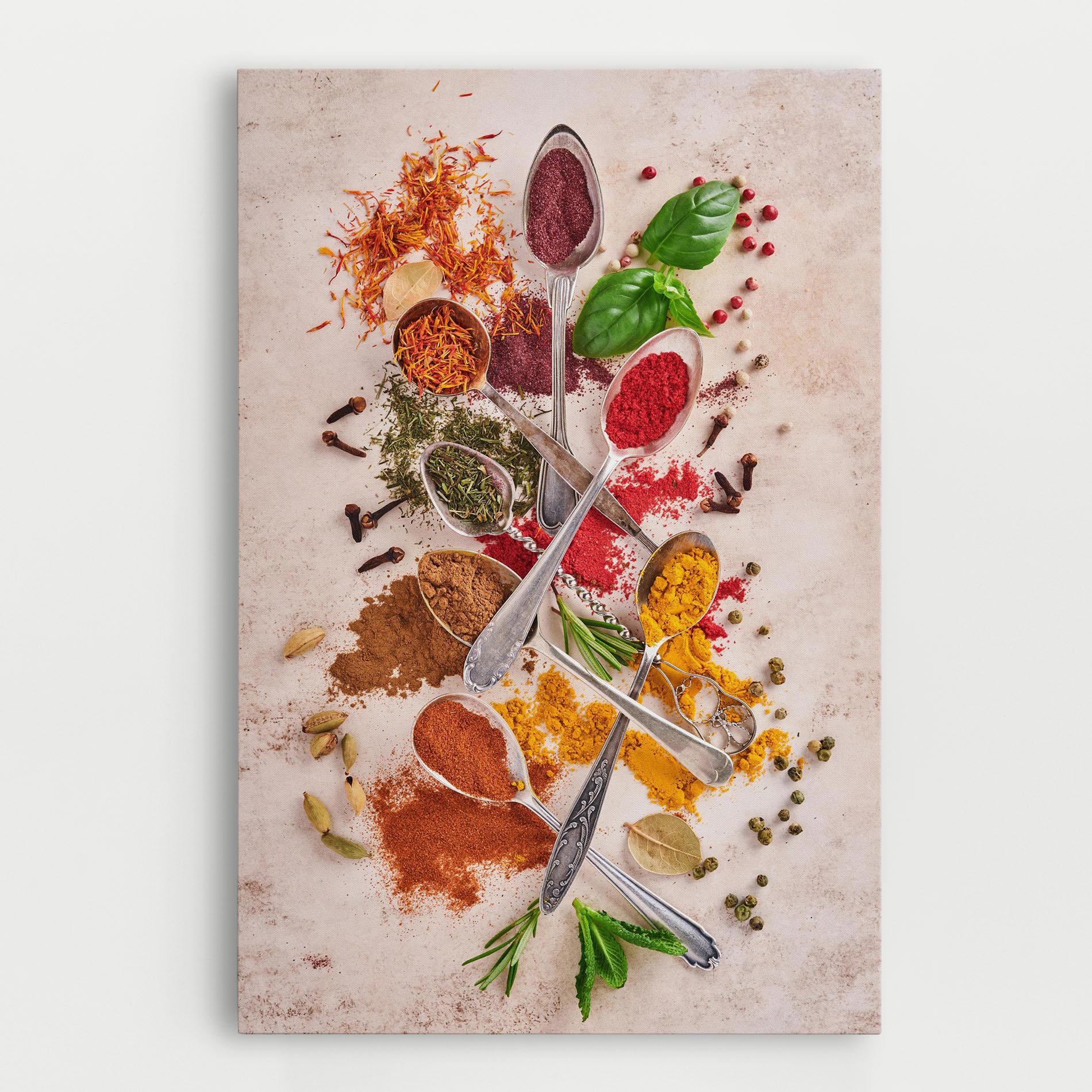 Leinwandbild Colorful Spices Cooking mockup 0