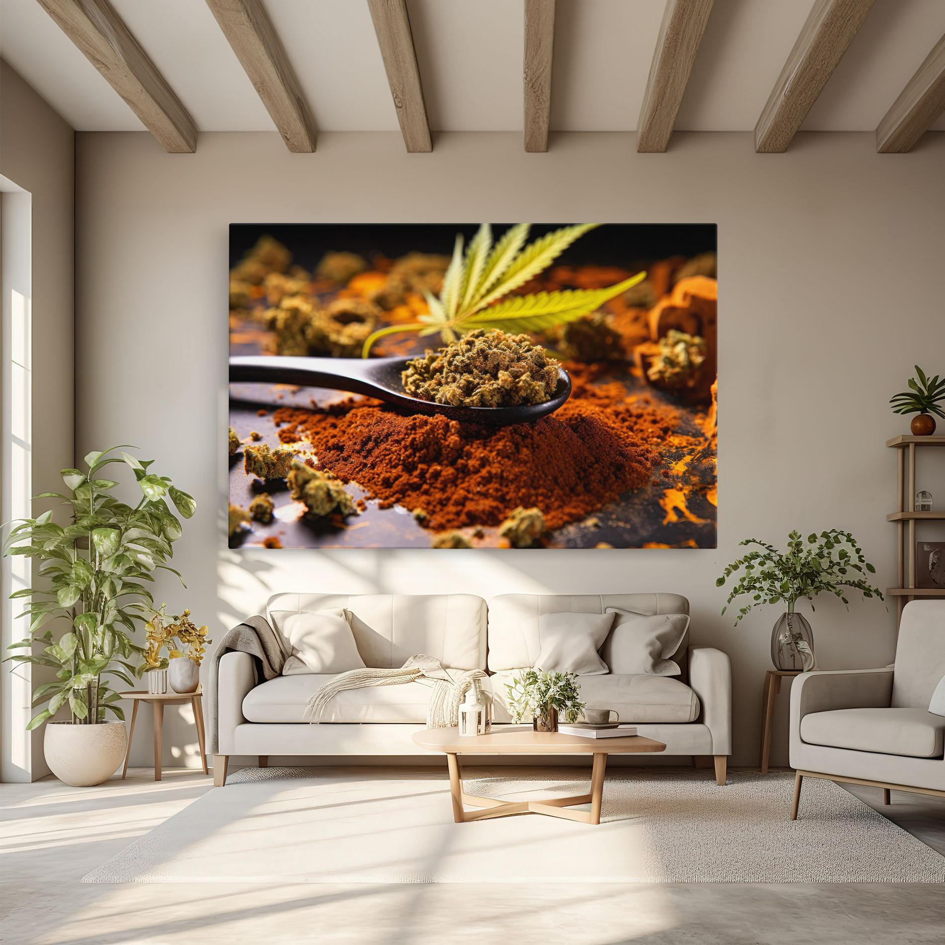 Leinwandbild Cannabis Seasoning mockup 6