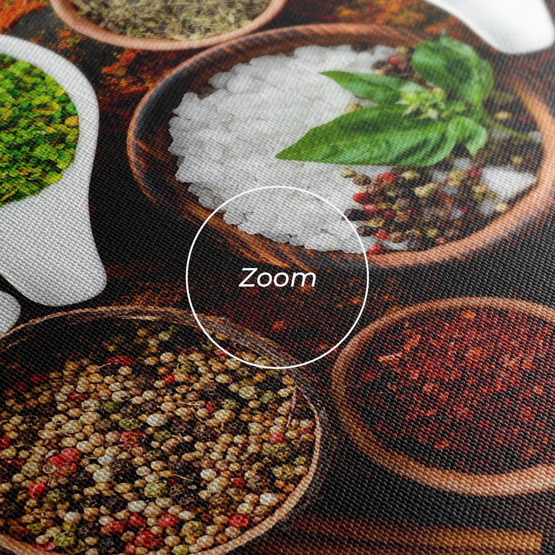 Leinwandbild Colorful Herbs Spices mockup 3