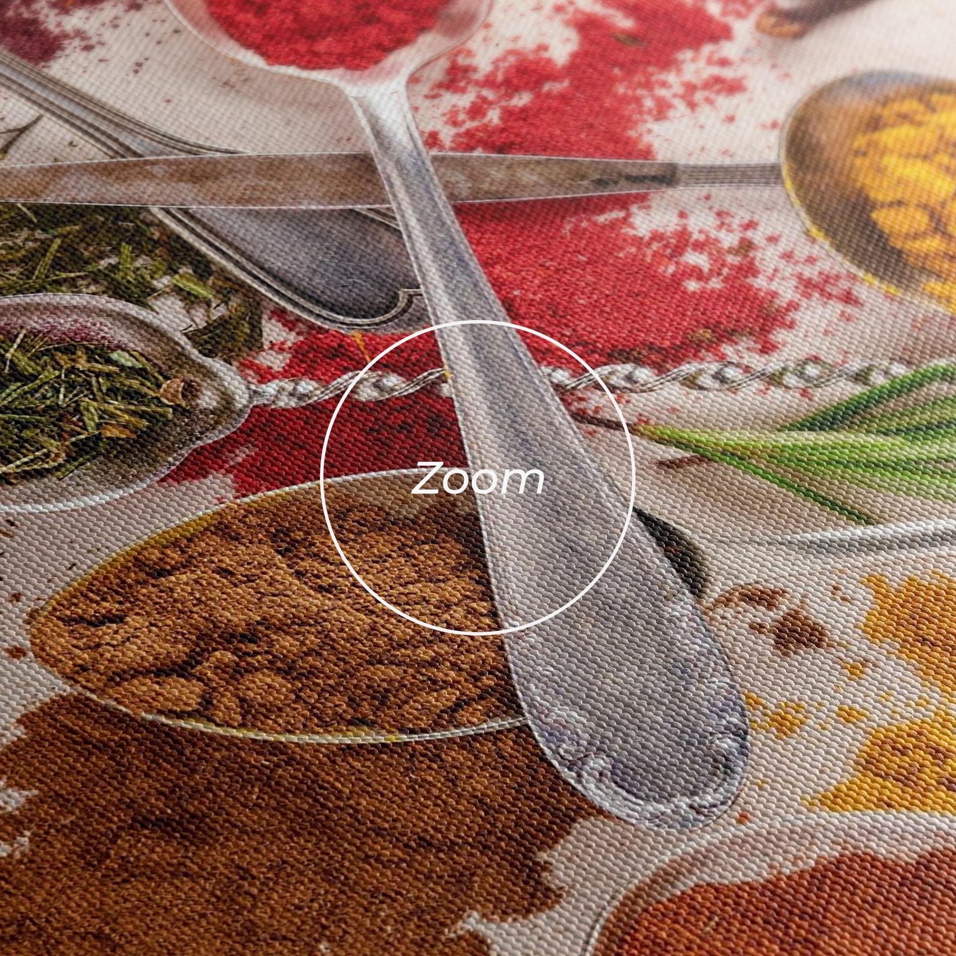 Leinwandbild Colorful Spices Cooking mockup 3