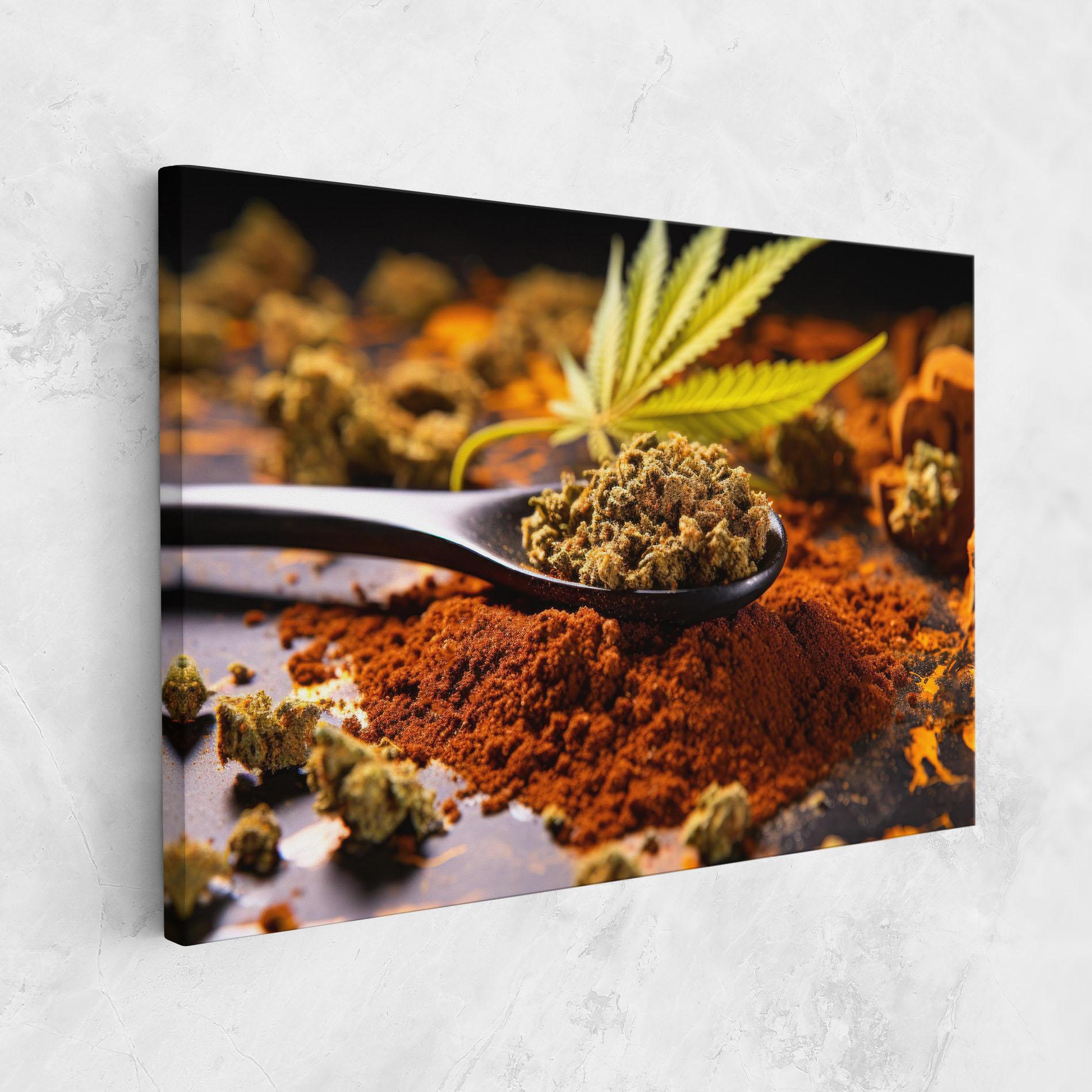 Leinwandbild Cannabis Seasoning mockup 1