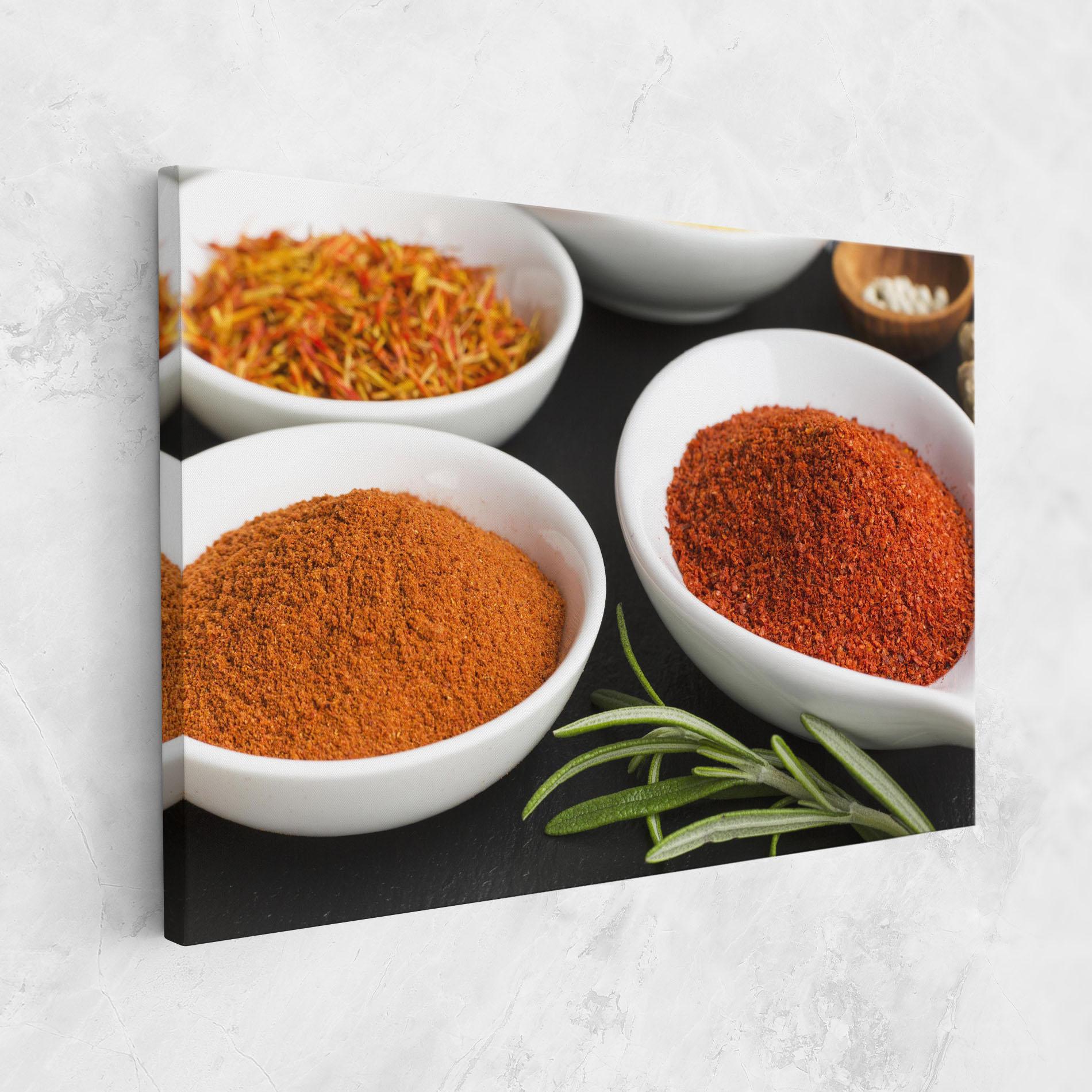 Leinwandbild Close Up Spices Powder mockup 1
