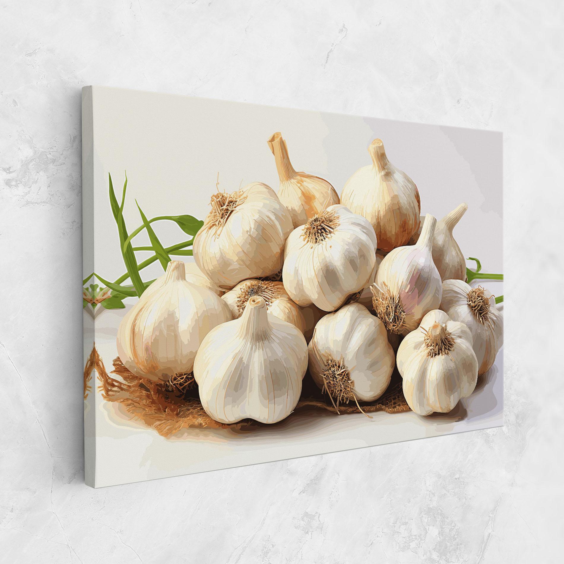 Leinwandbild Garlic Art mockup 1