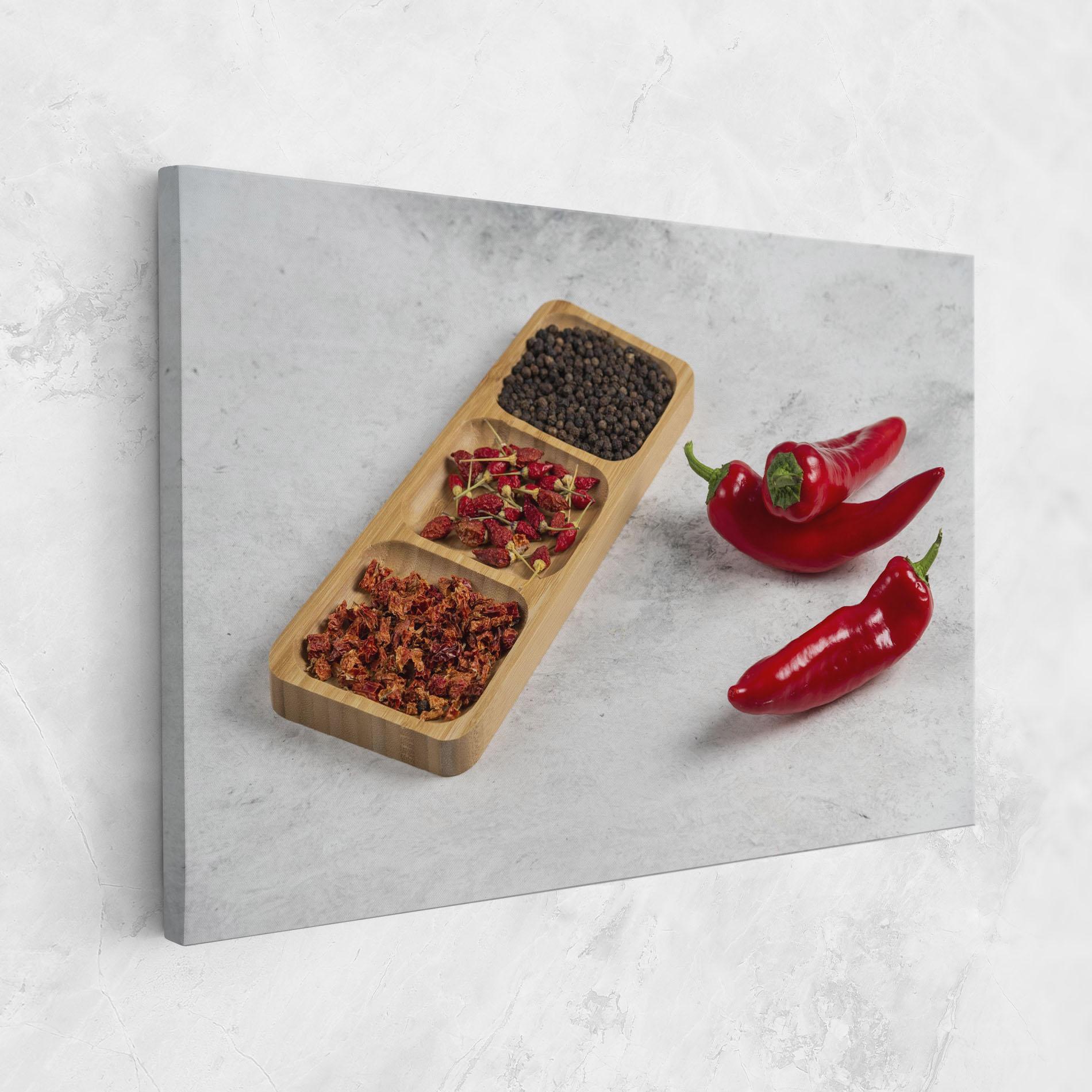 Leinwandbild Hot Chili Spices mockup 1