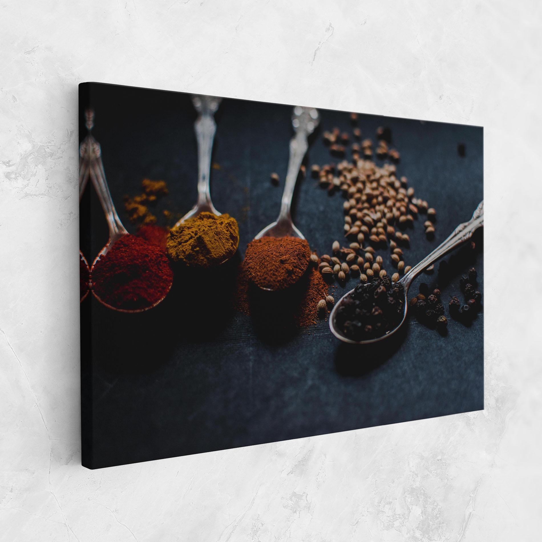 Leinwandbild Spices Spoon mockup 1