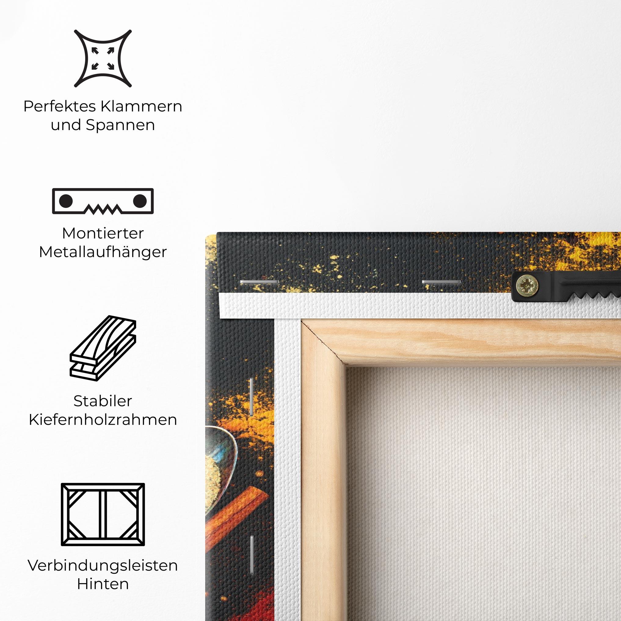 Leinwandbild Cooking Spices Spoons mockup 5