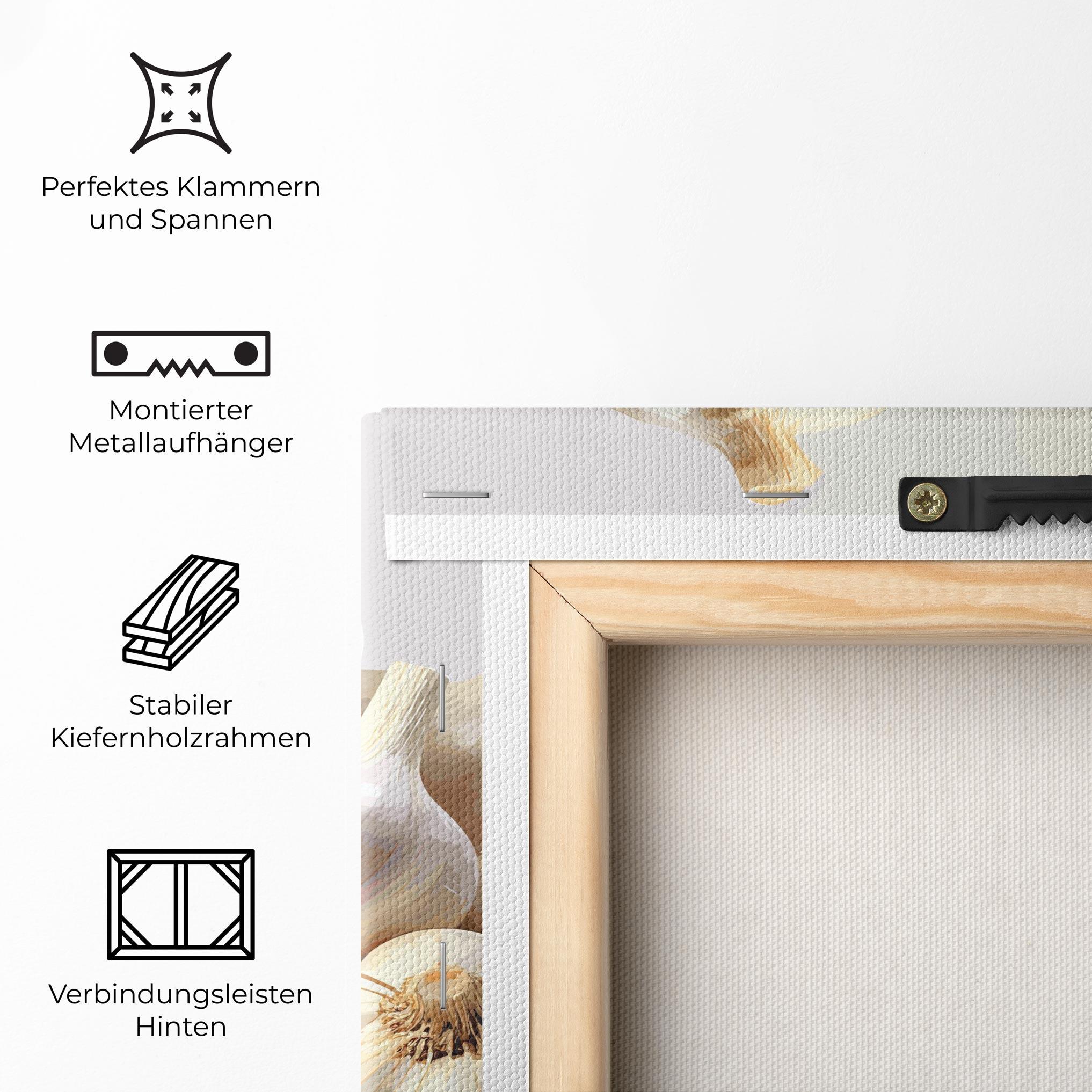 Leinwandbild Garlic Art mockup 5
