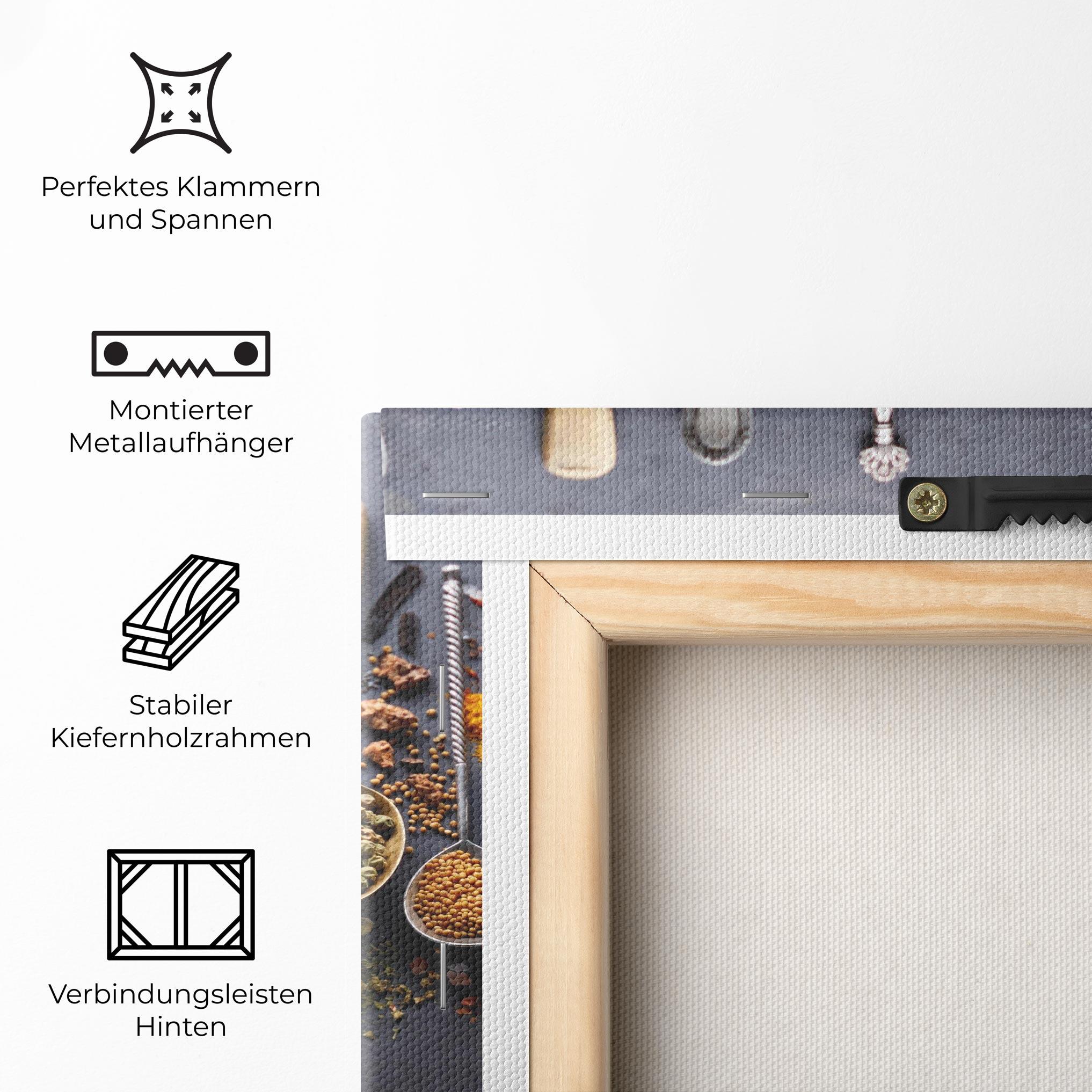 Leinwandbild Spices Black Board mockup 5