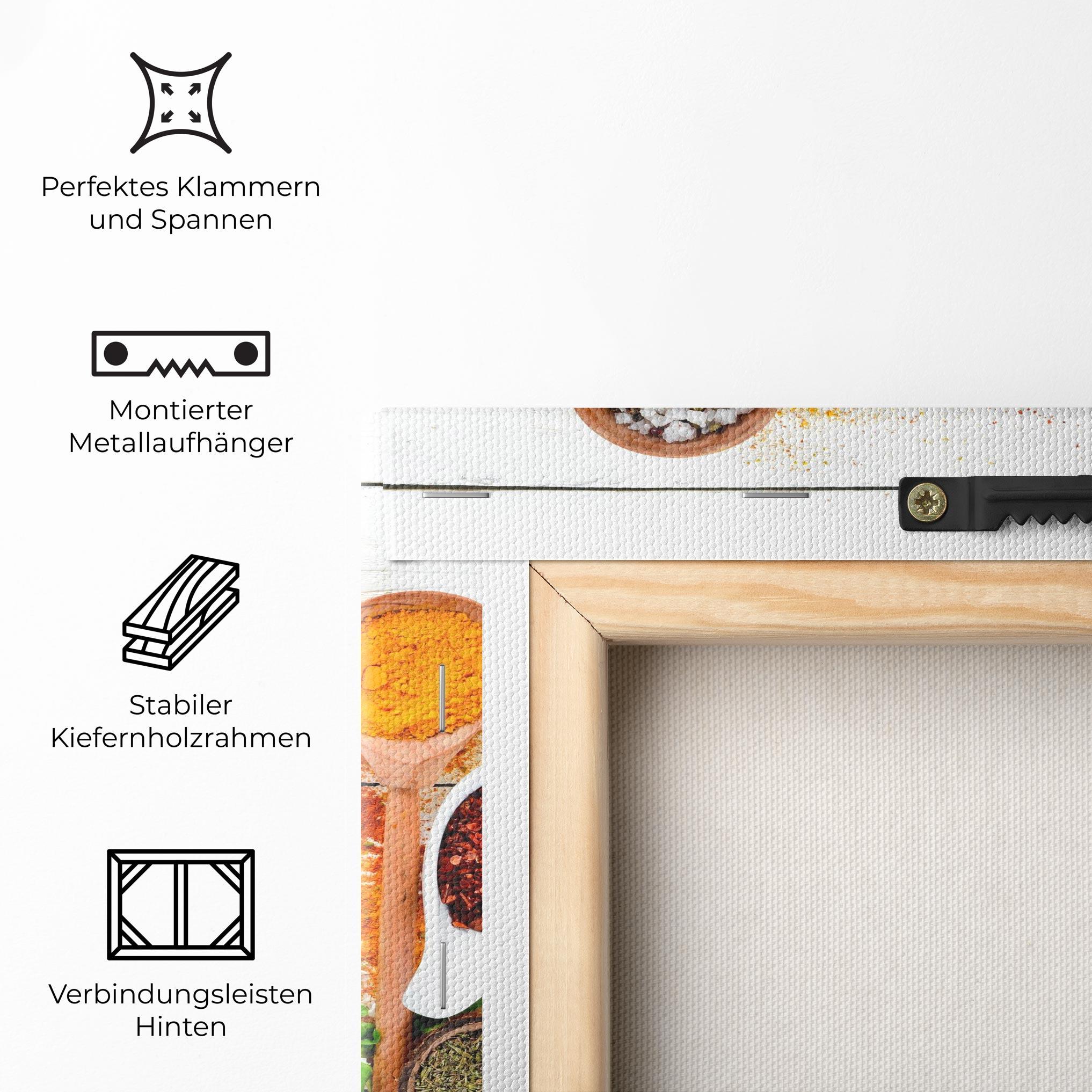 Leinwandbild Spices Top View mockup 5