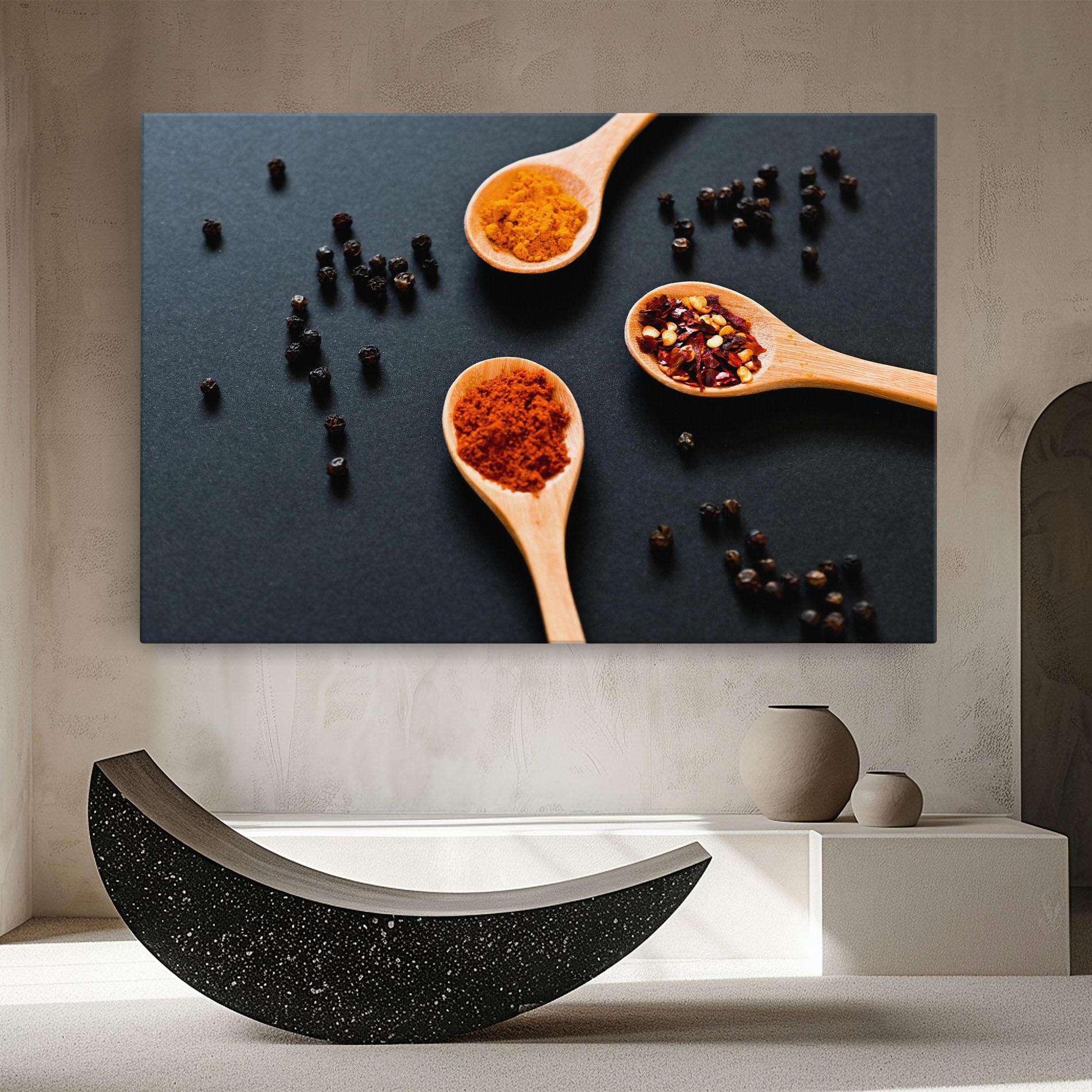 Leinwandbild 3 Seasonings Spoons mockup 8
