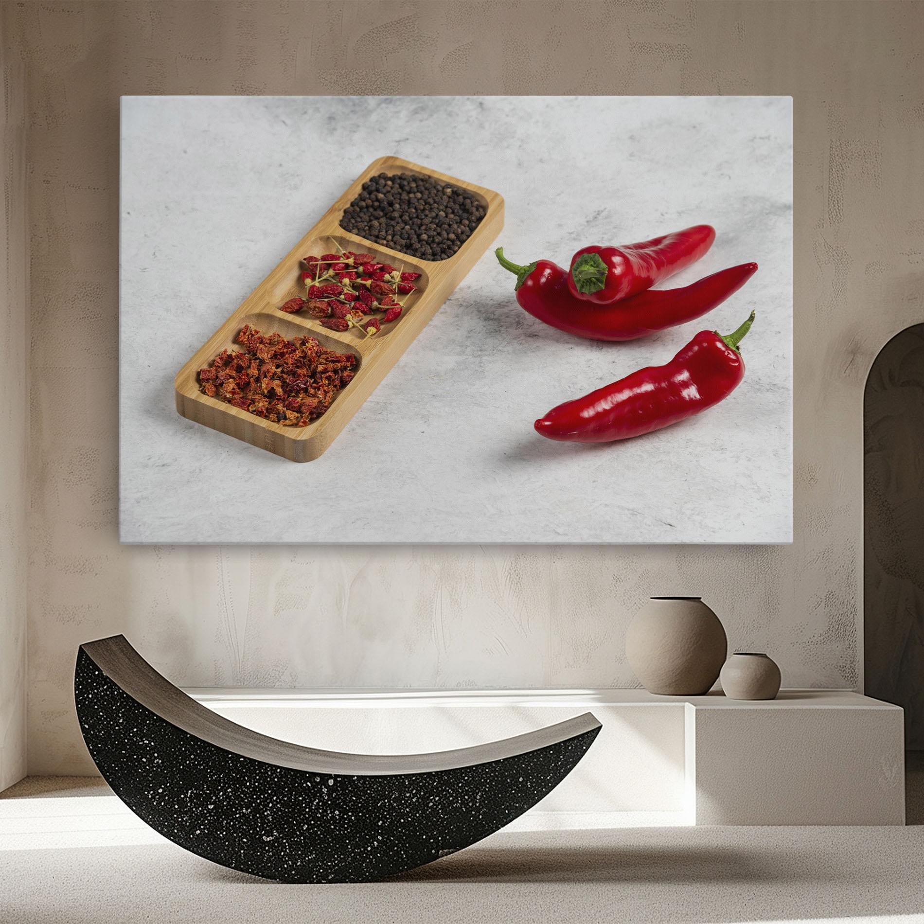 Leinwandbild Hot Chili Spices mockup 8