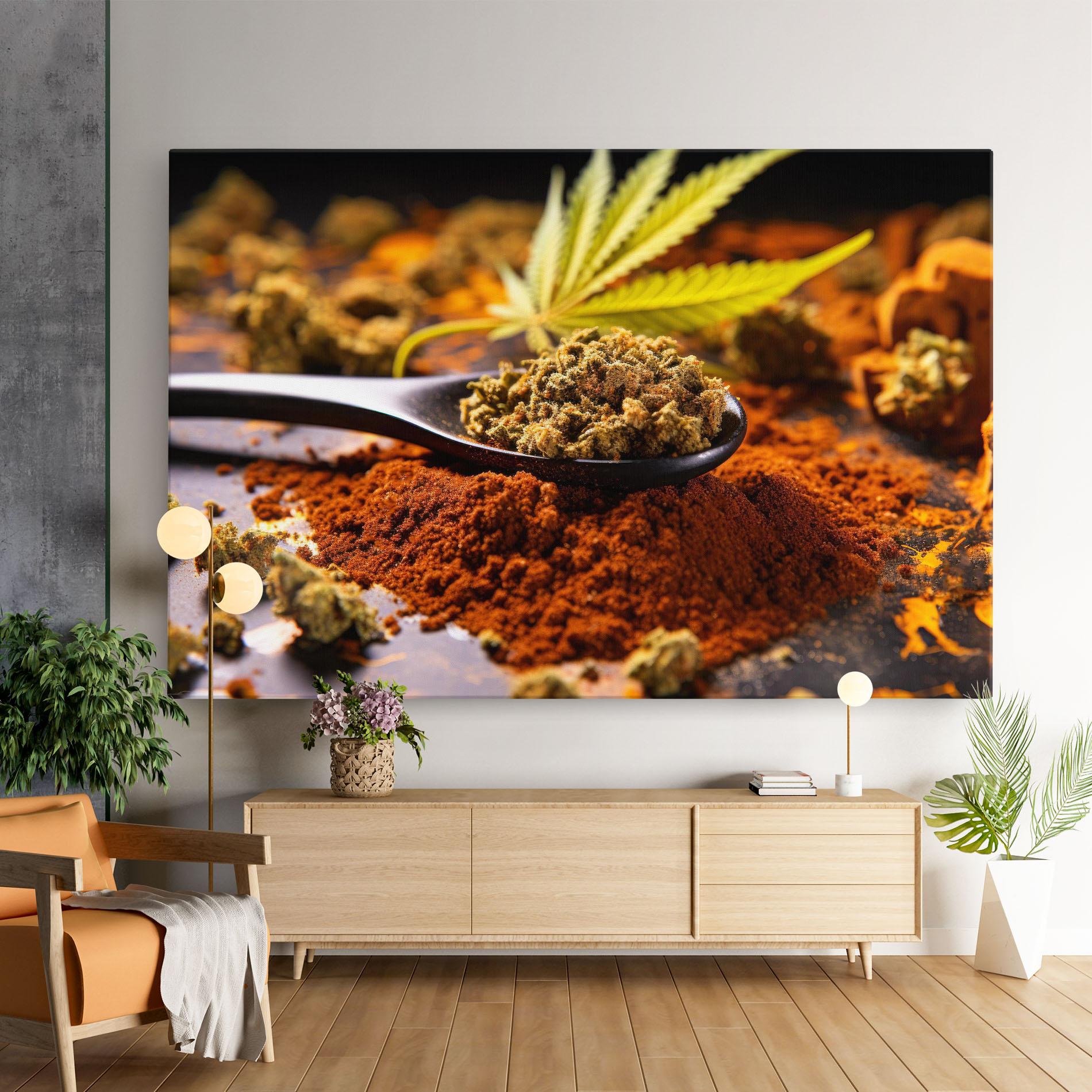 Leinwandbild Cannabis Seasoning mockup 9