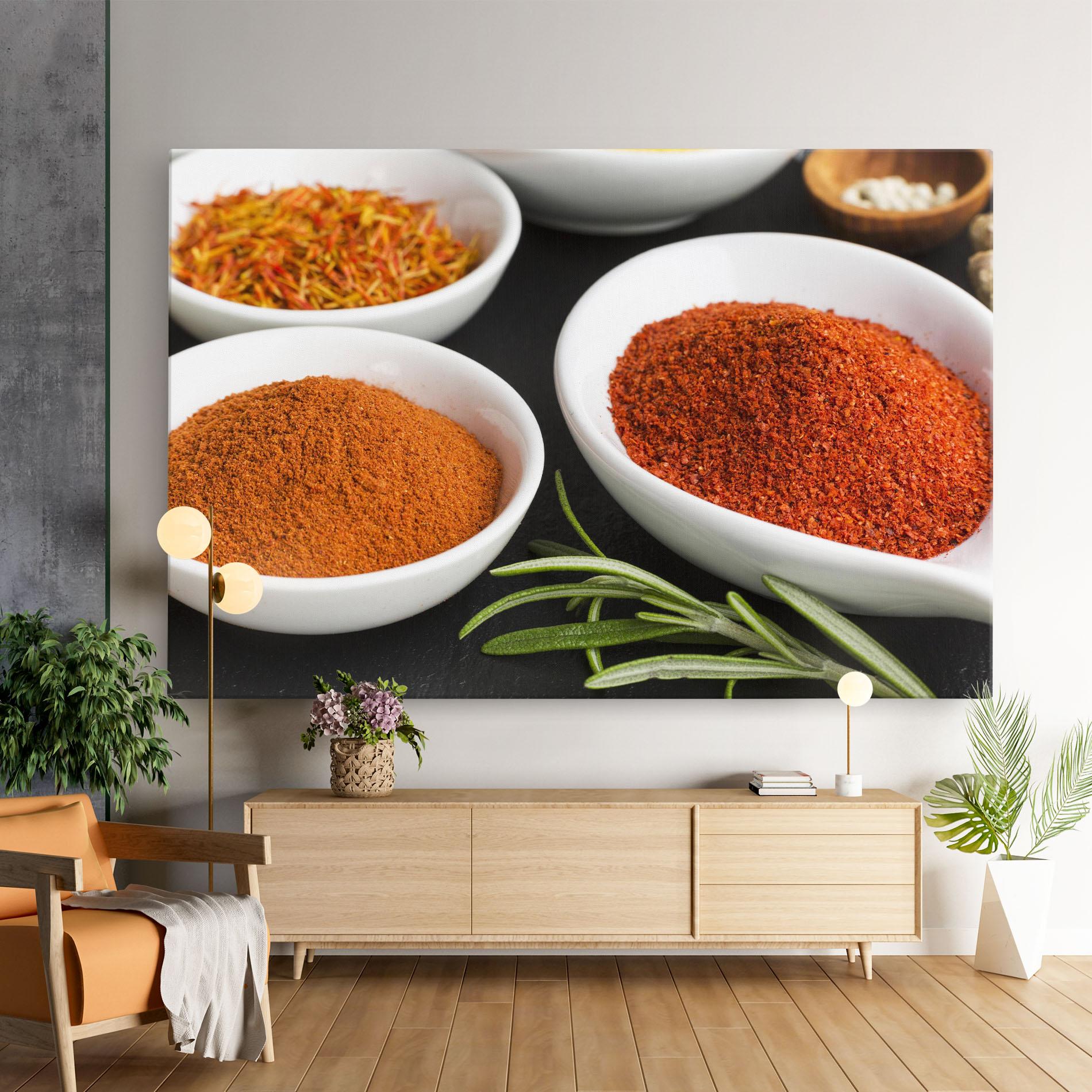 Leinwandbild Close Up Spices Powder mockup 9