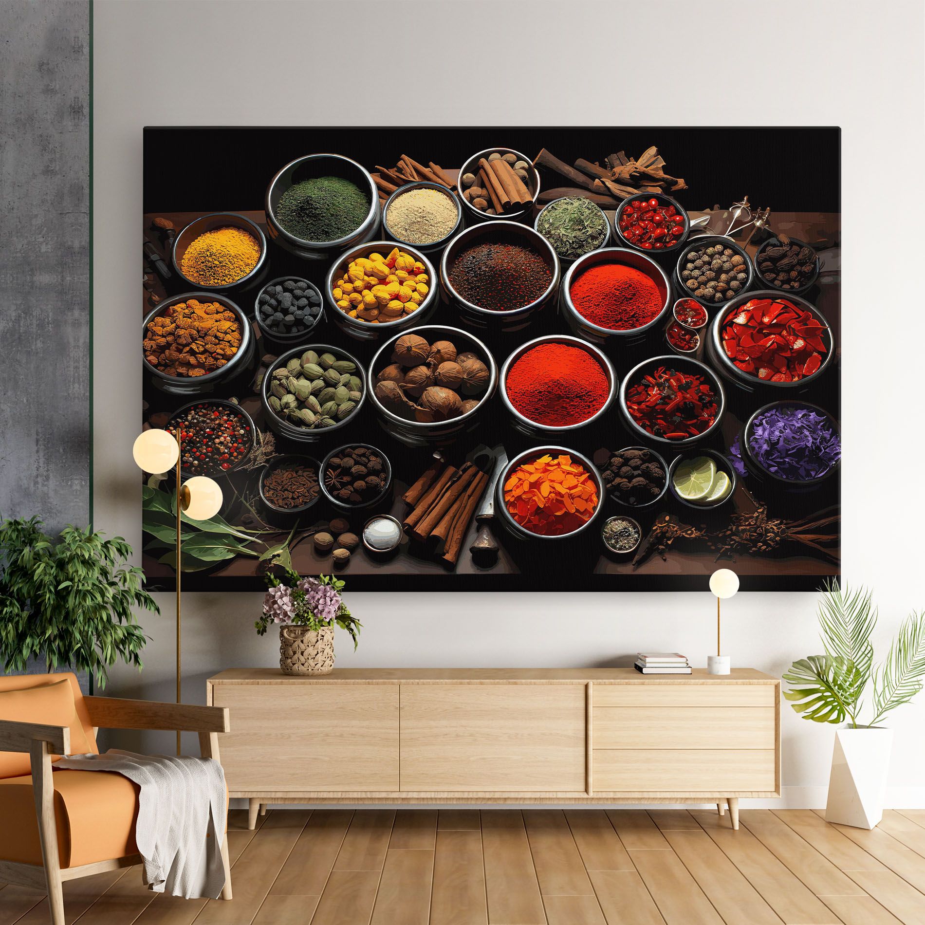 Colorful Herbs Art mockup 9