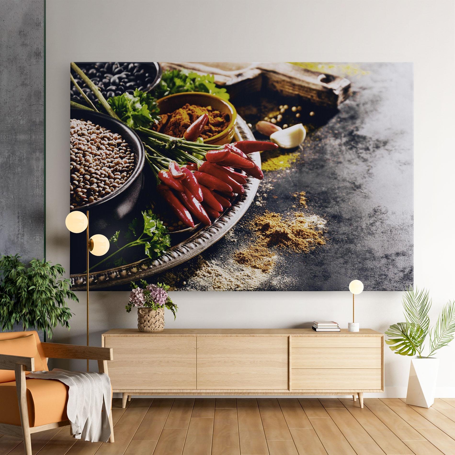 Leinwandbild Grocery Spices mockup 9