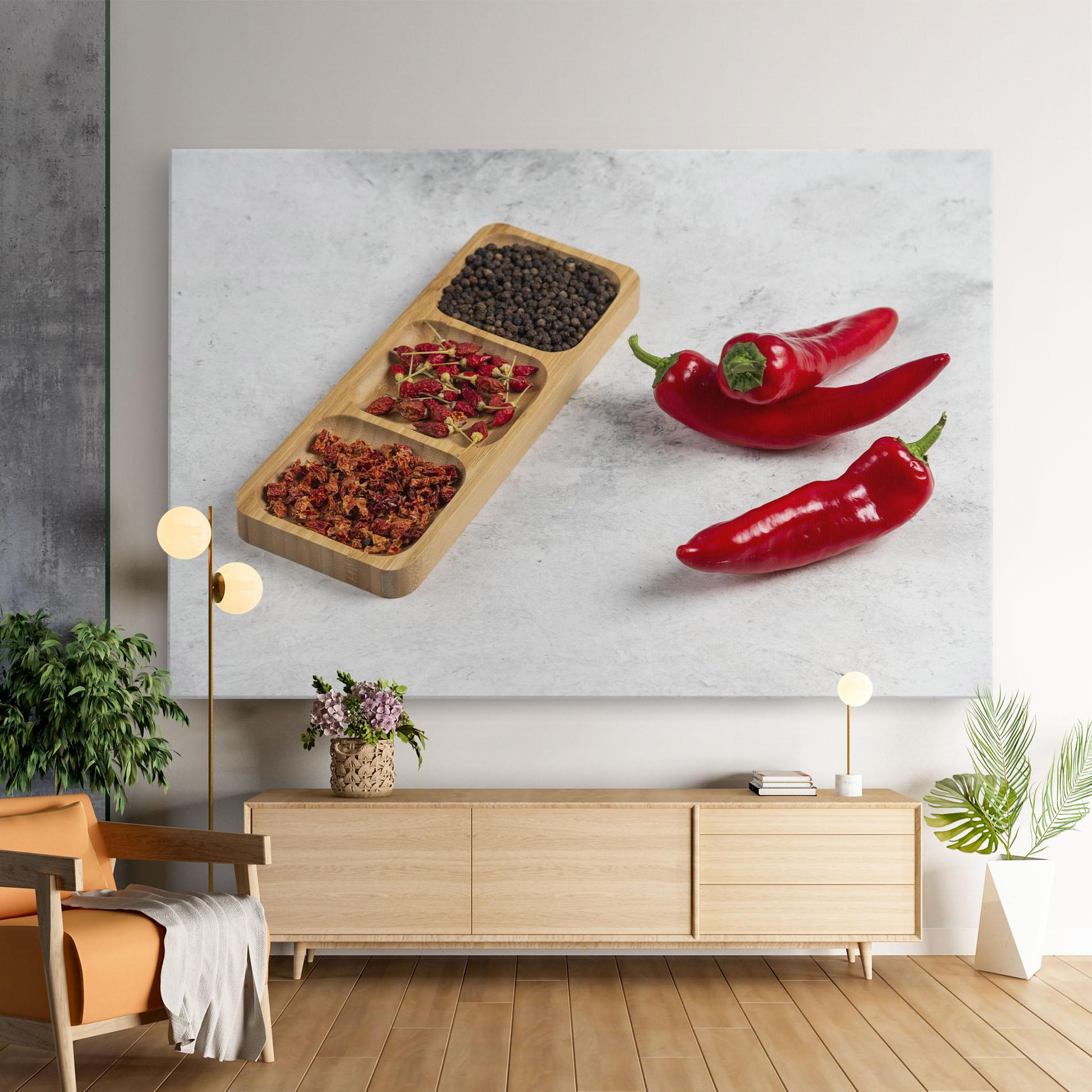 Leinwandbild Hot Chili Spices mockup 9