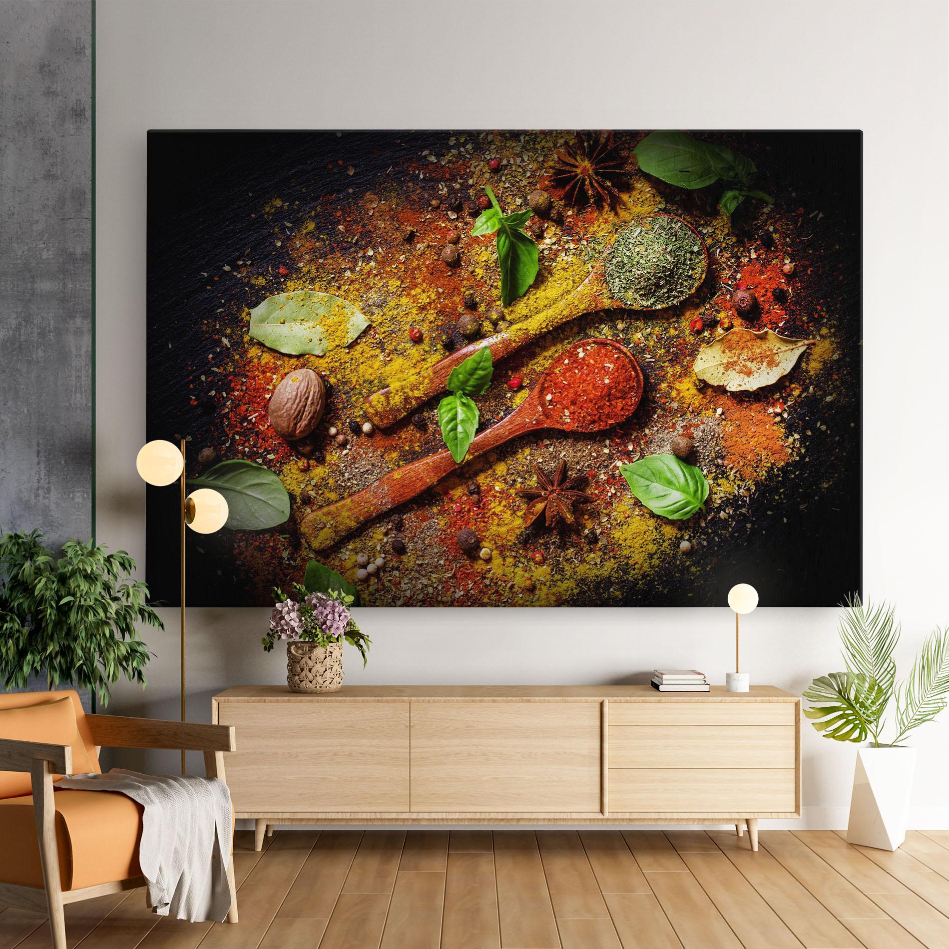 Leinwandbild Oriental Spices mockup 9