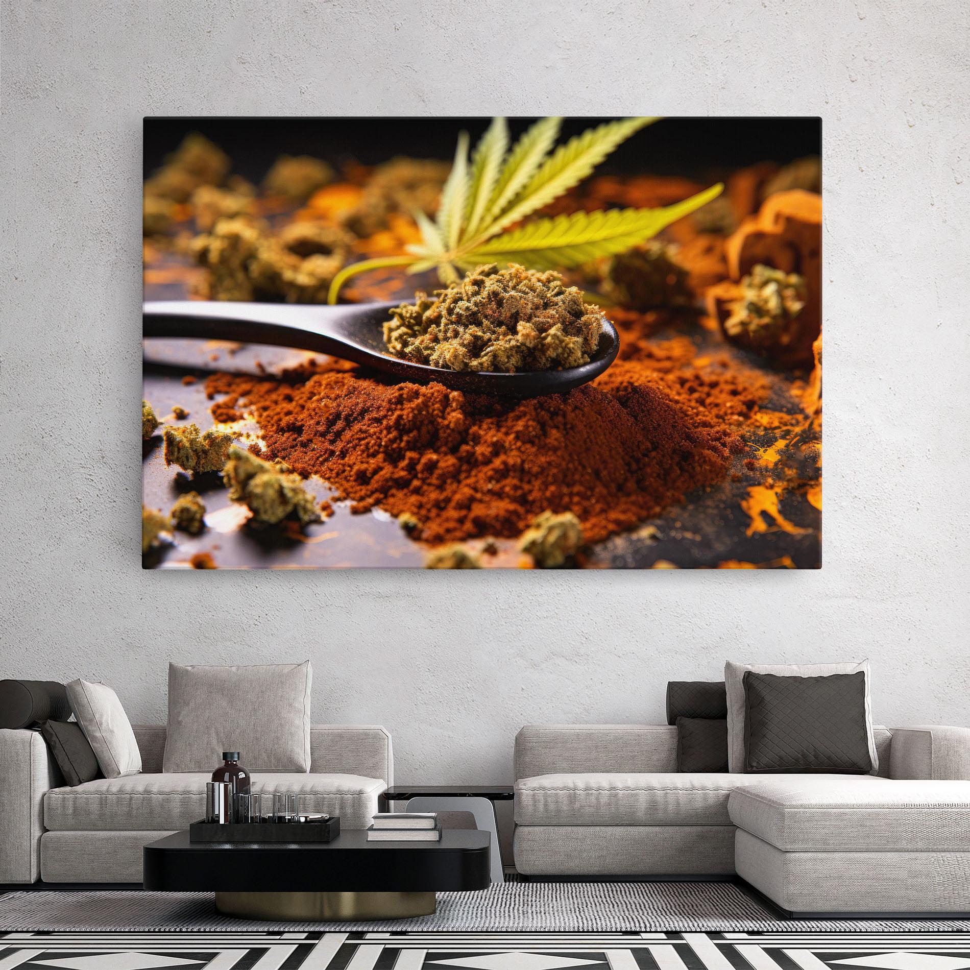 Leinwandbild Cannabis Seasoning mockup 2
