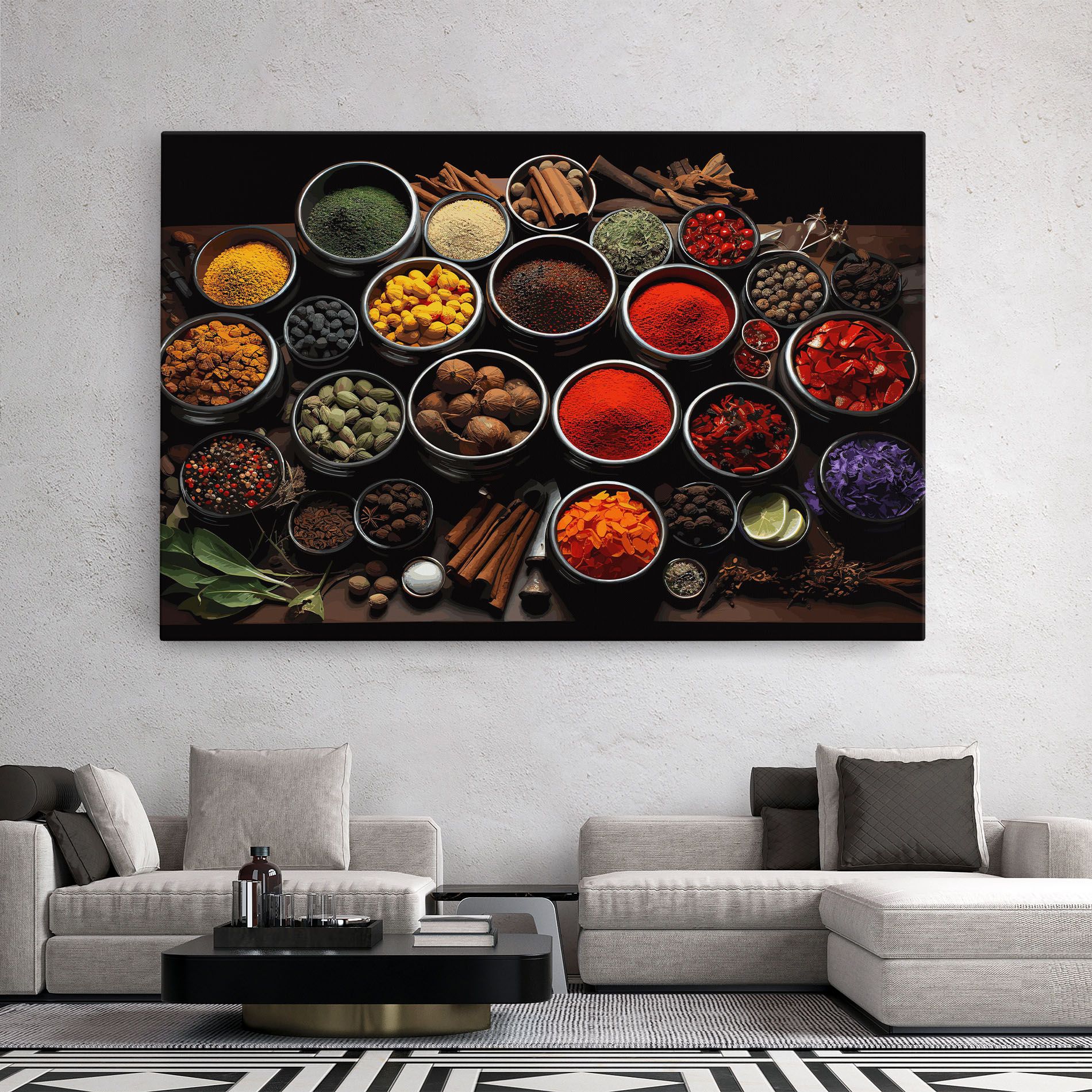 Colorful Herbs Art mockup 2