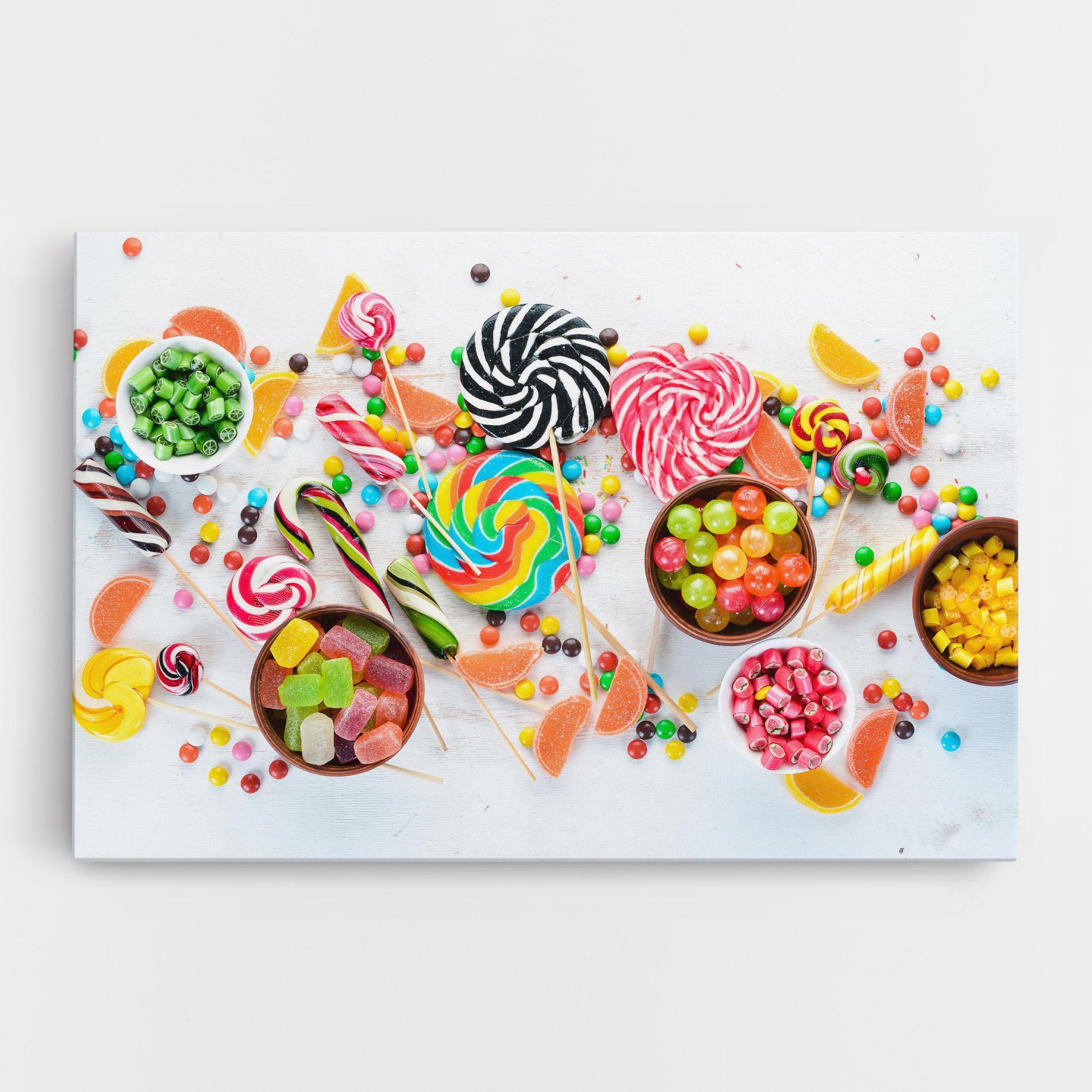 Leinwandbild Colorful Candies Jelly mockup 0